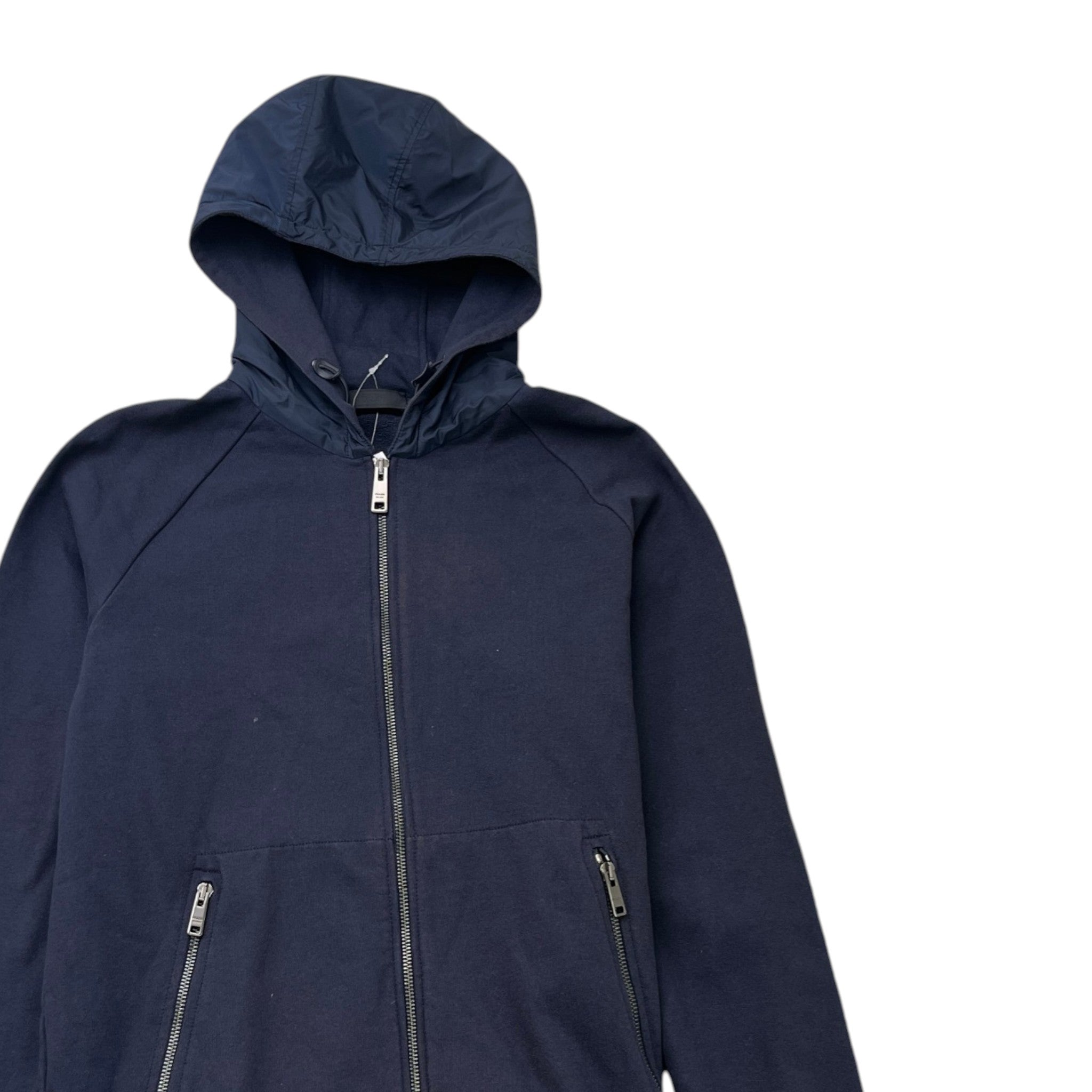 Men's Plaque Logo Hoodie Navy Size M