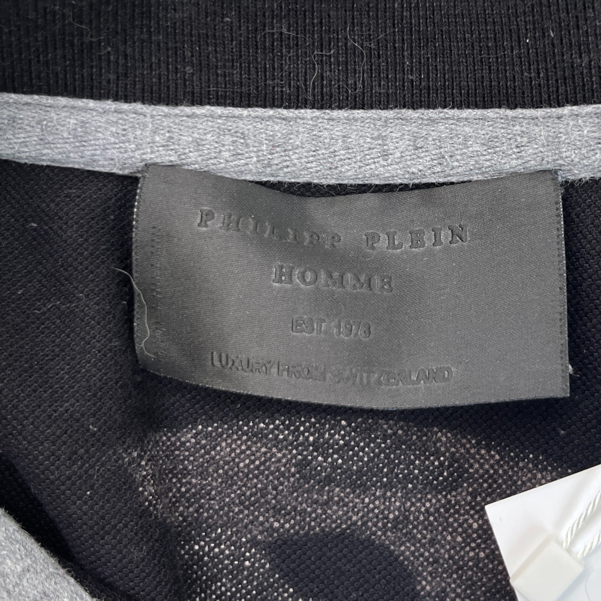 Men's Camo Skull Polo Shirt Black Size L