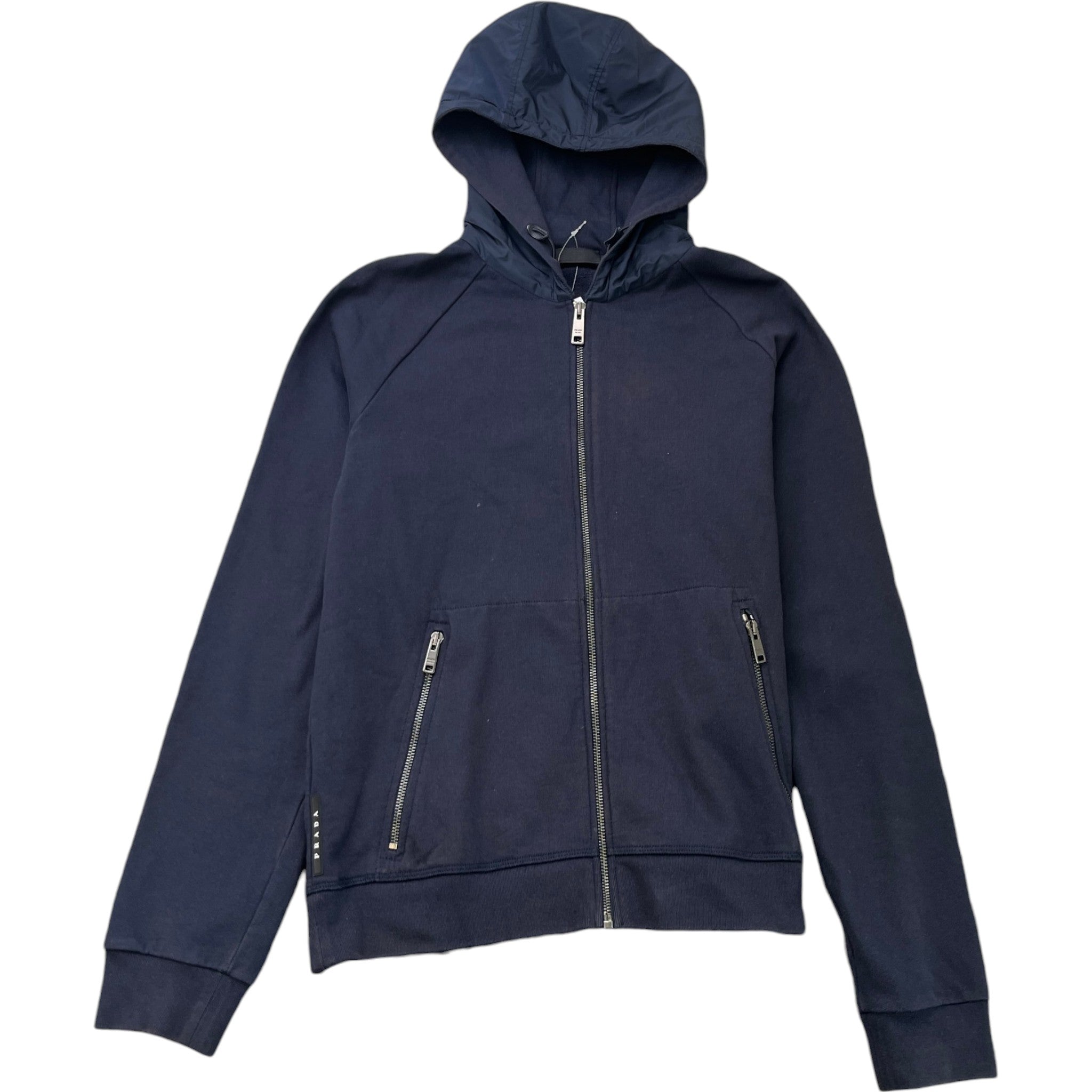 Men's Plaque Logo Hoodie Navy Size M