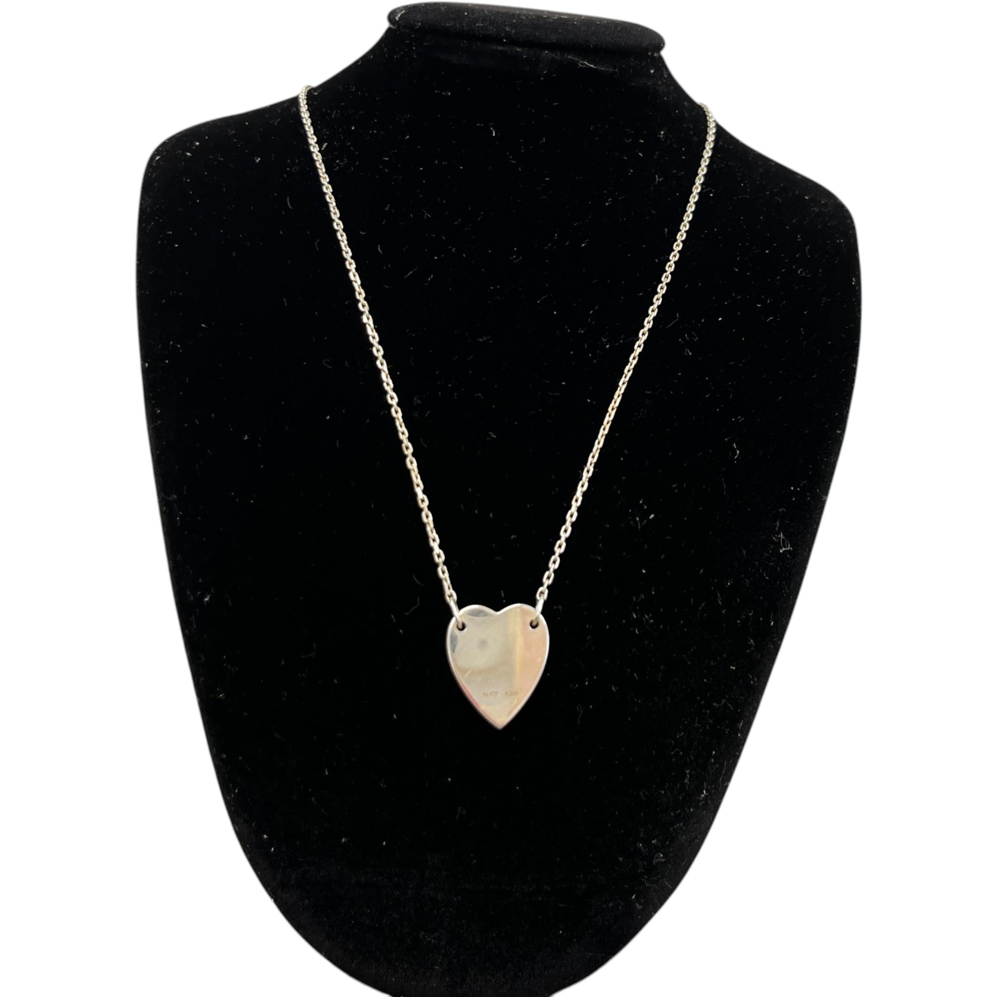Women's Trademark Heart Necklace Silver