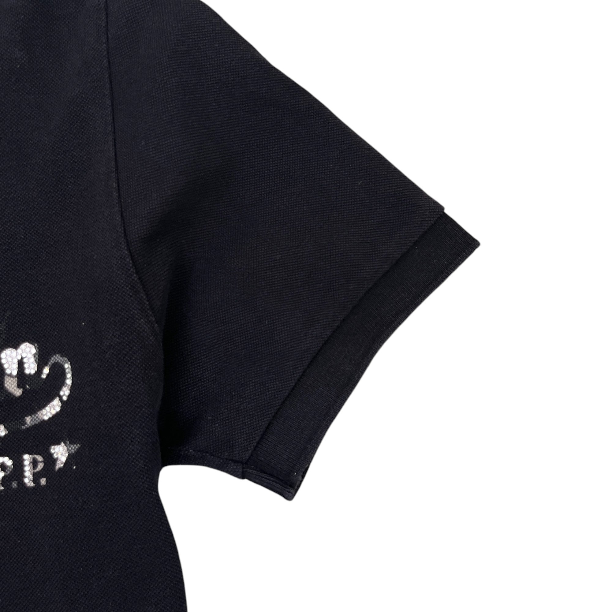 Men's Camo Skull Polo Shirt Black Size L