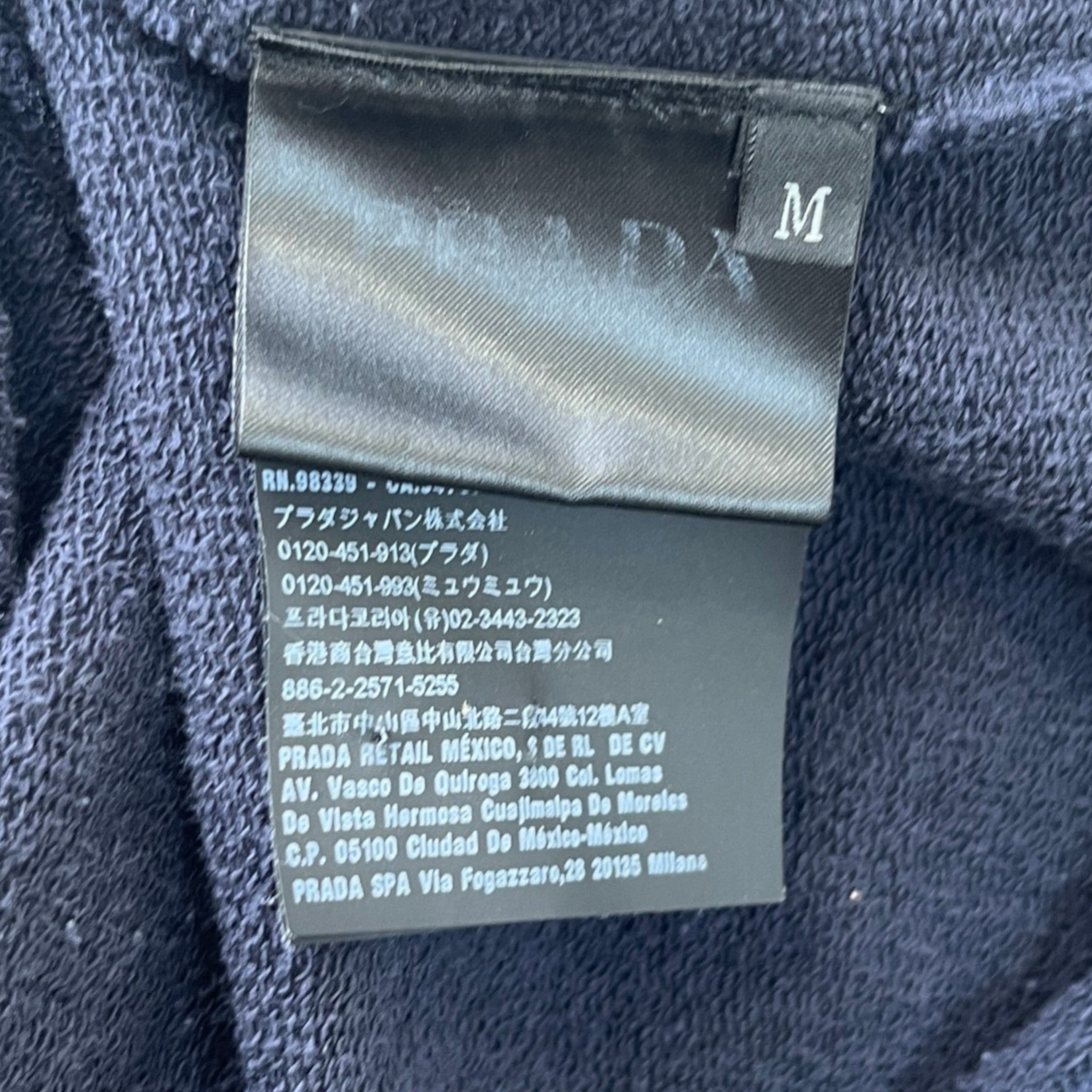 Men's Plaque Logo Hoodie Navy Size M