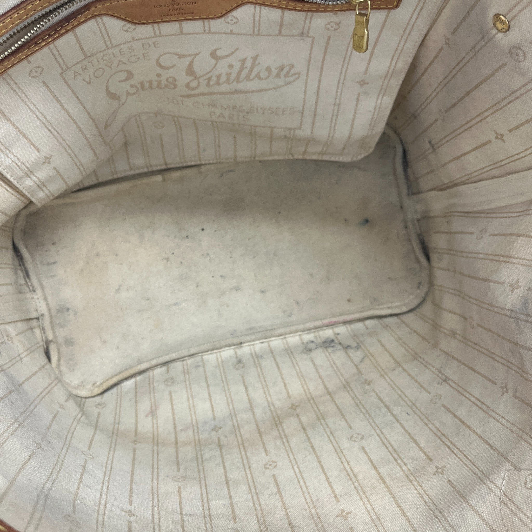 Women's Damier Azur Neverfull Mm Bag Beige