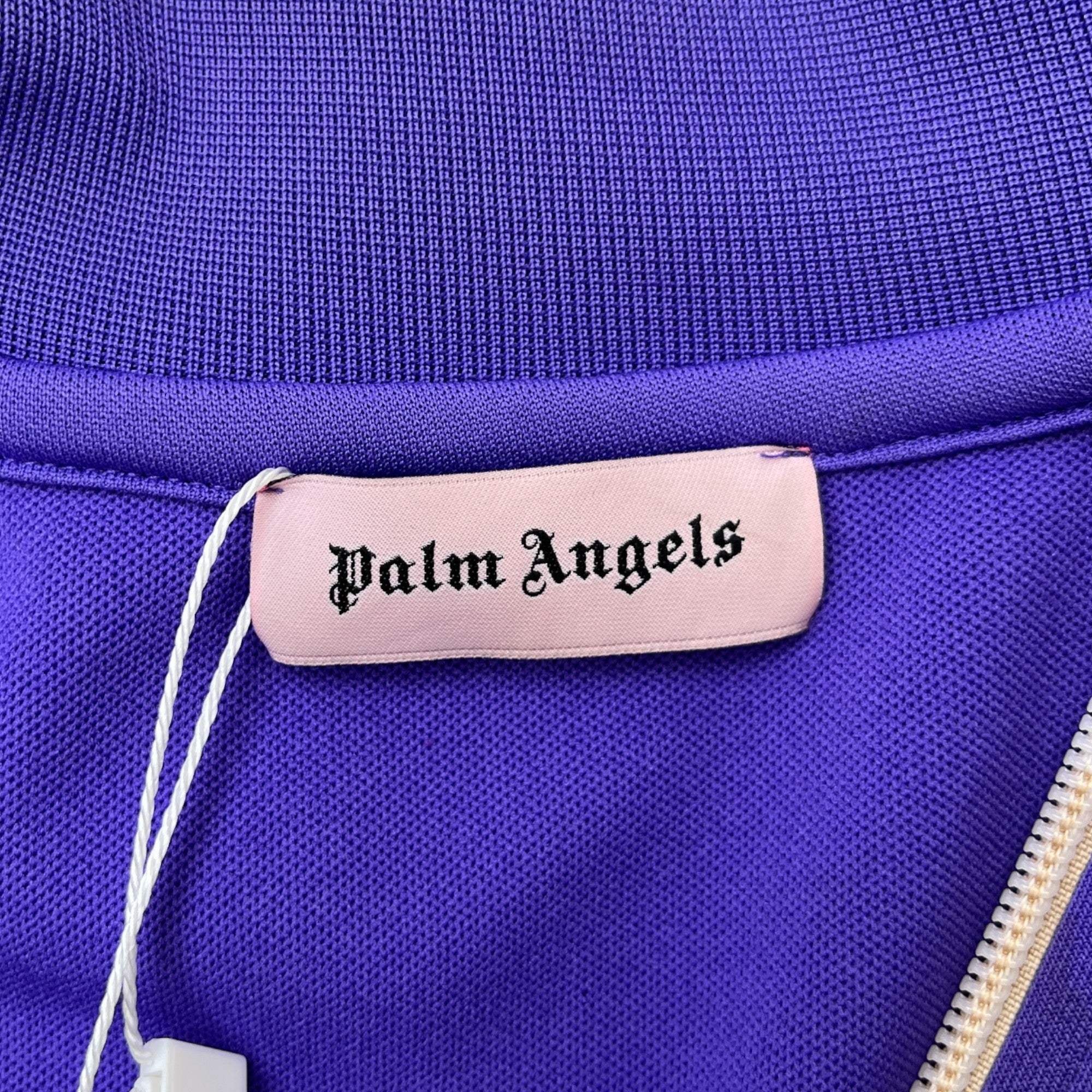 Men's Printed Logo Track Jacket Purple Size XS