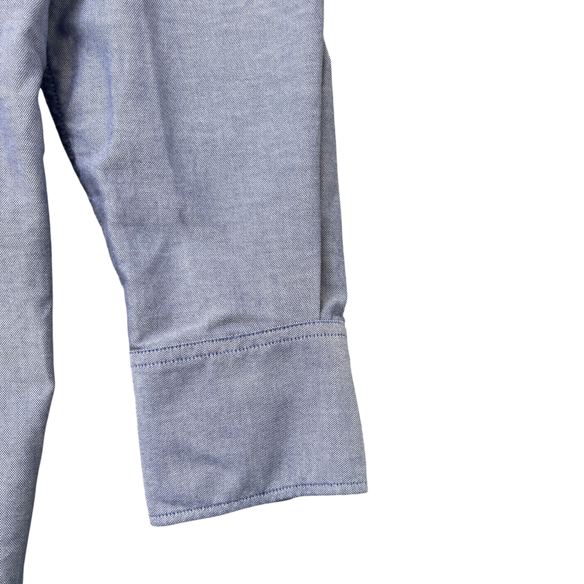 Men's Safety Pin Logo Long Sleeve Shirt Blue Size IT 48 / UK M