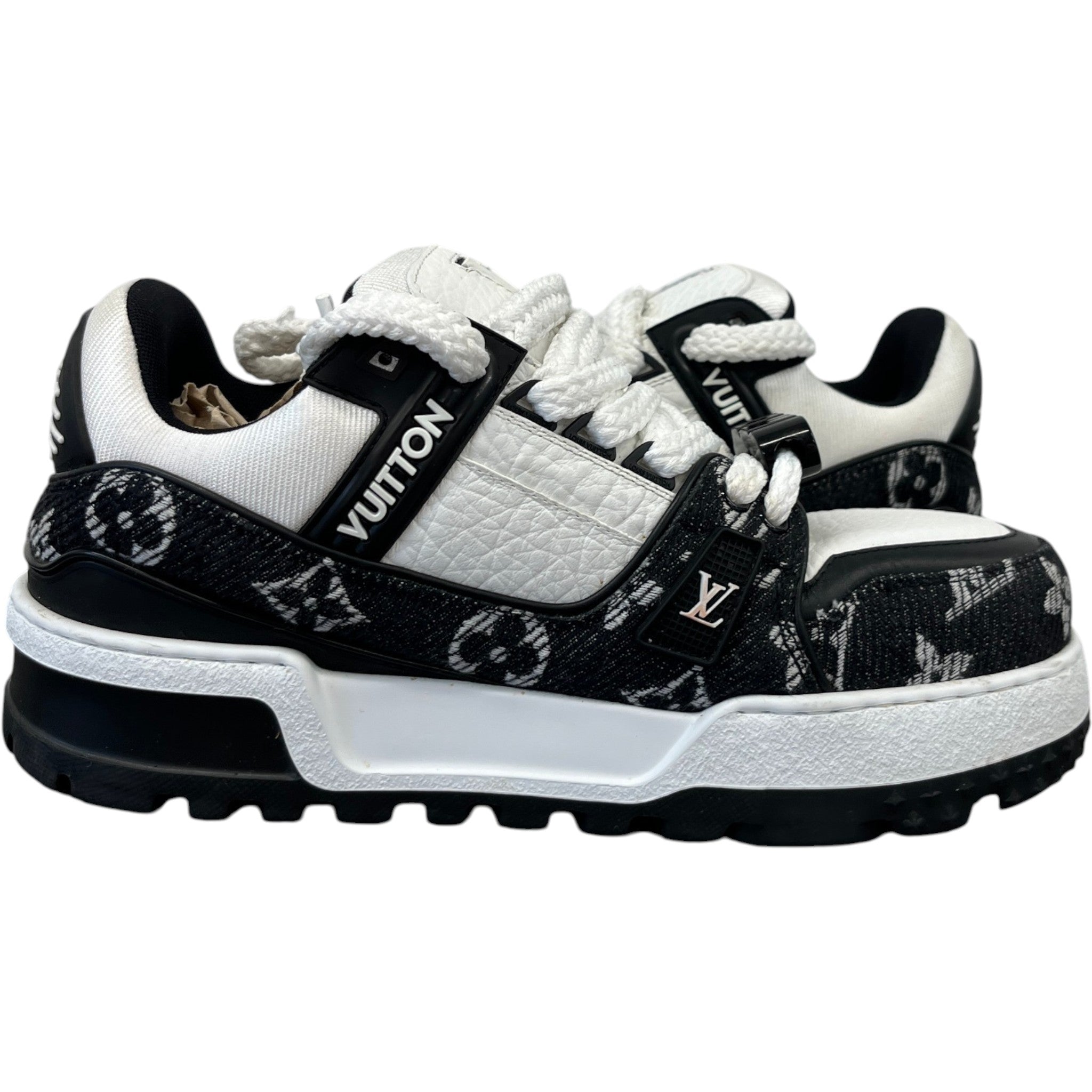 Men's Lv Trainer Maxi Sneakers Low Trainers Black Size EU 40 / UK 6