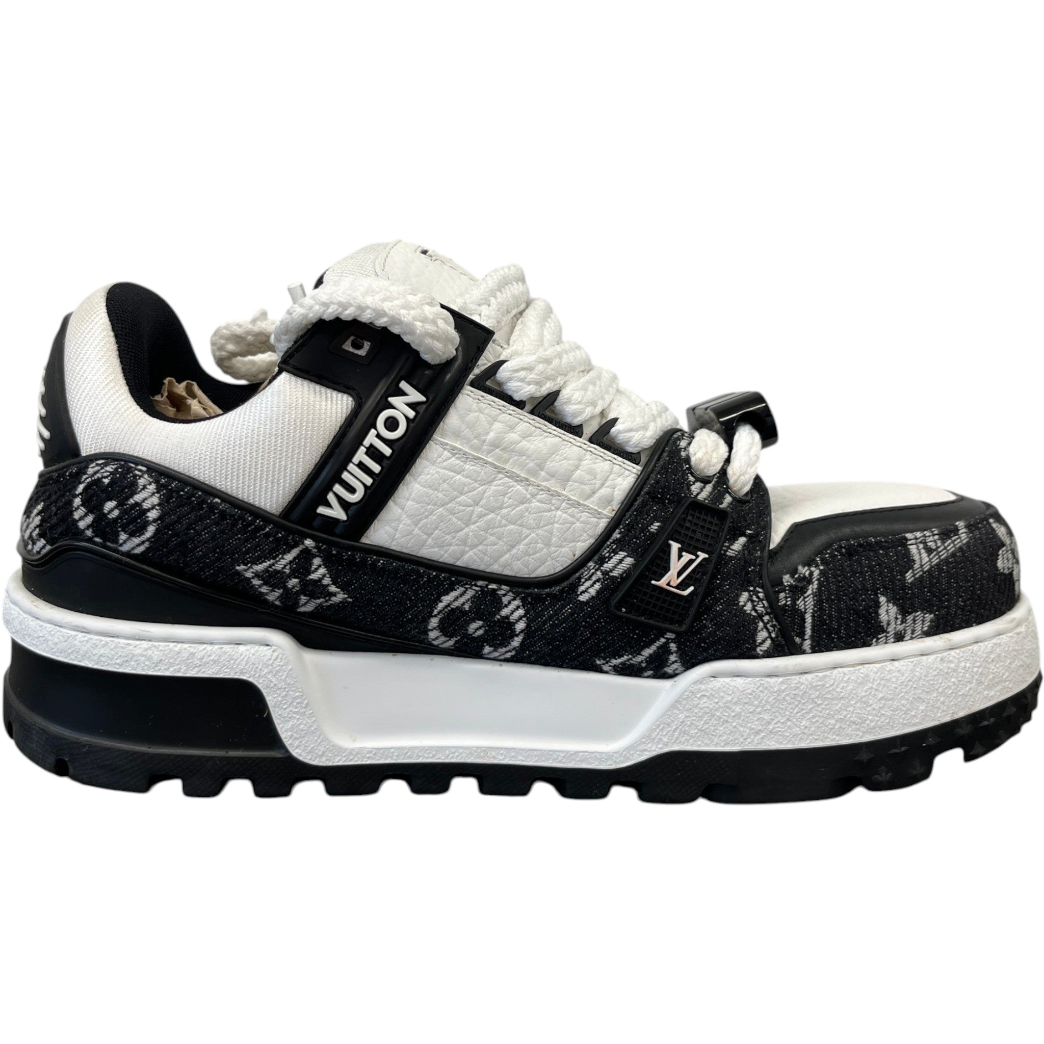 Men's Lv Trainer Maxi Sneakers Low Trainers Black Size EU 40 / UK 6