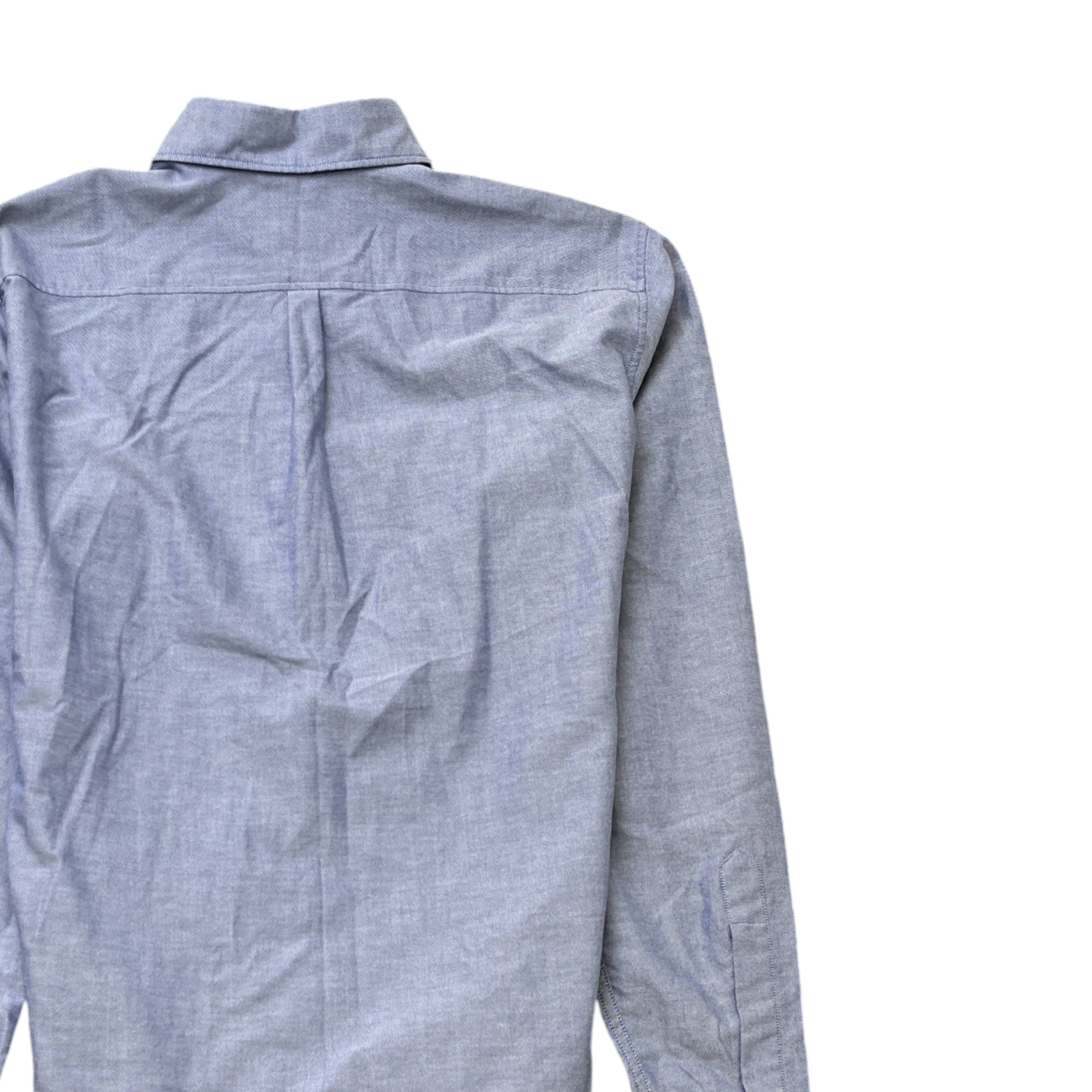 Men's Safety Pin Logo Long Sleeve Shirt Blue Size IT 48 / UK M