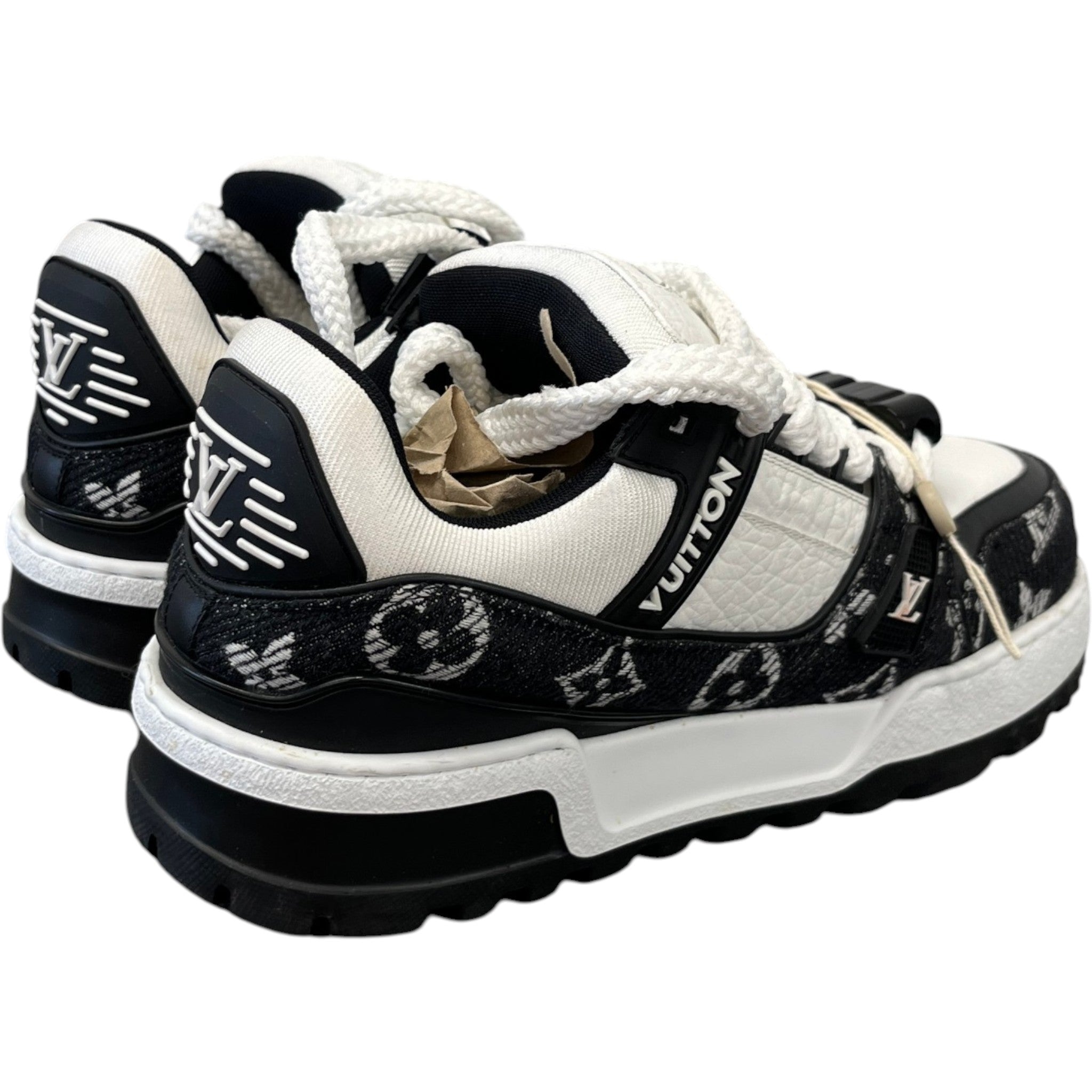 Men's Lv Trainer Maxi Sneakers Low Trainers Black Size EU 40 / UK 6