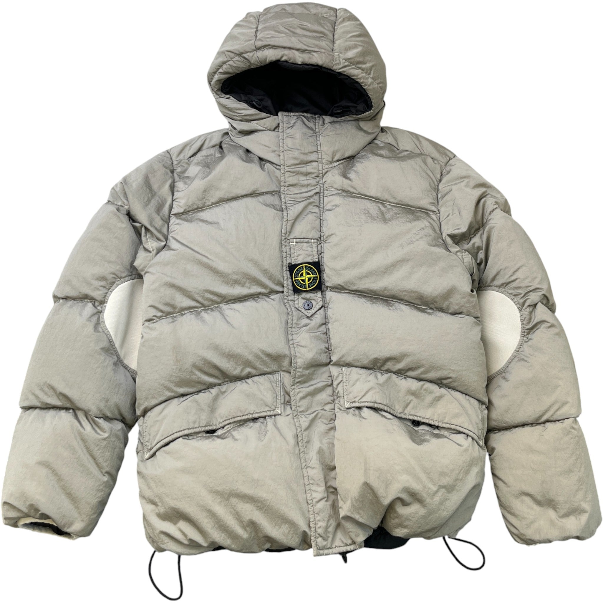 Men's Reversible Applique Logo Down Jacket Black Size L