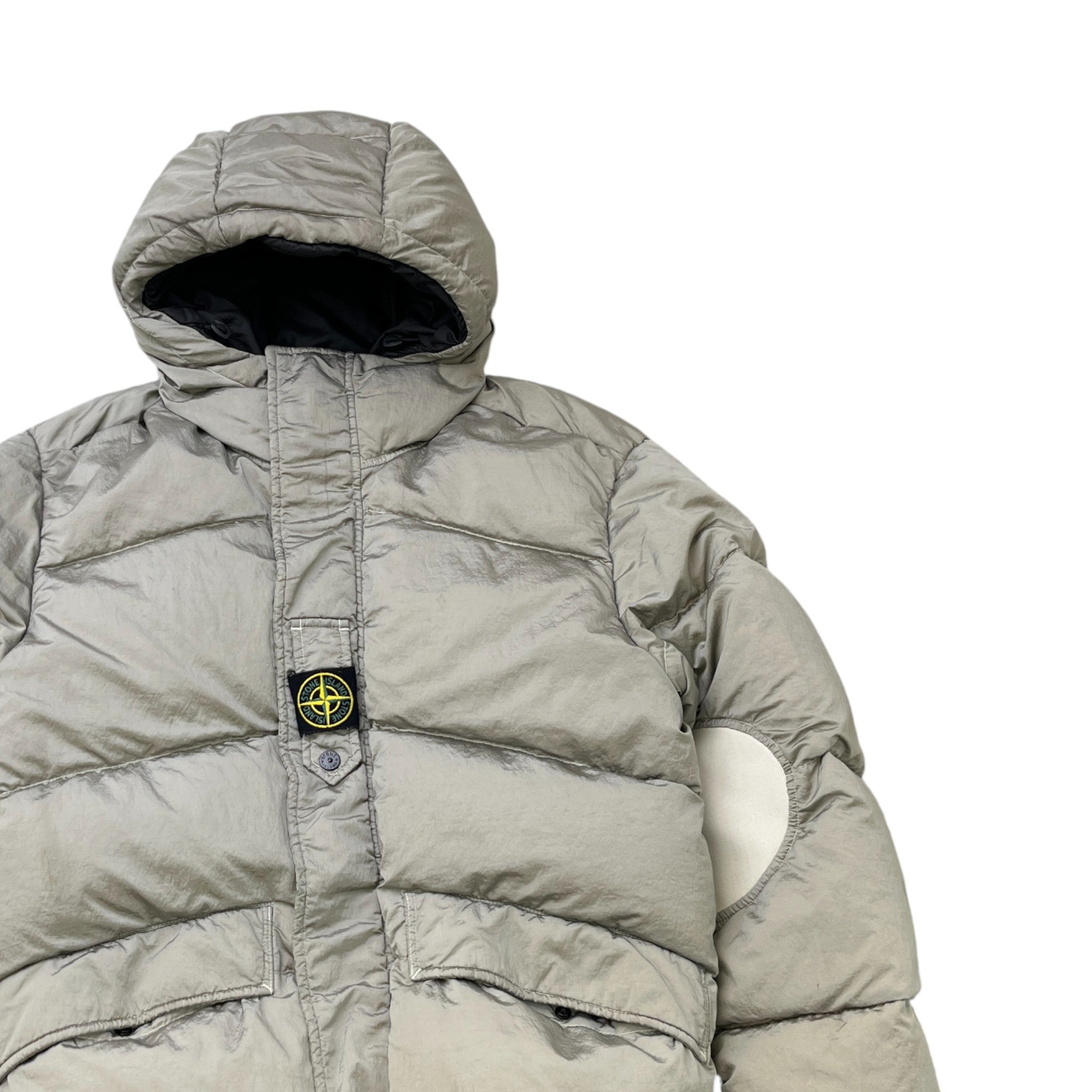 Men's Reversible Applique Logo Down Jacket Black Size L