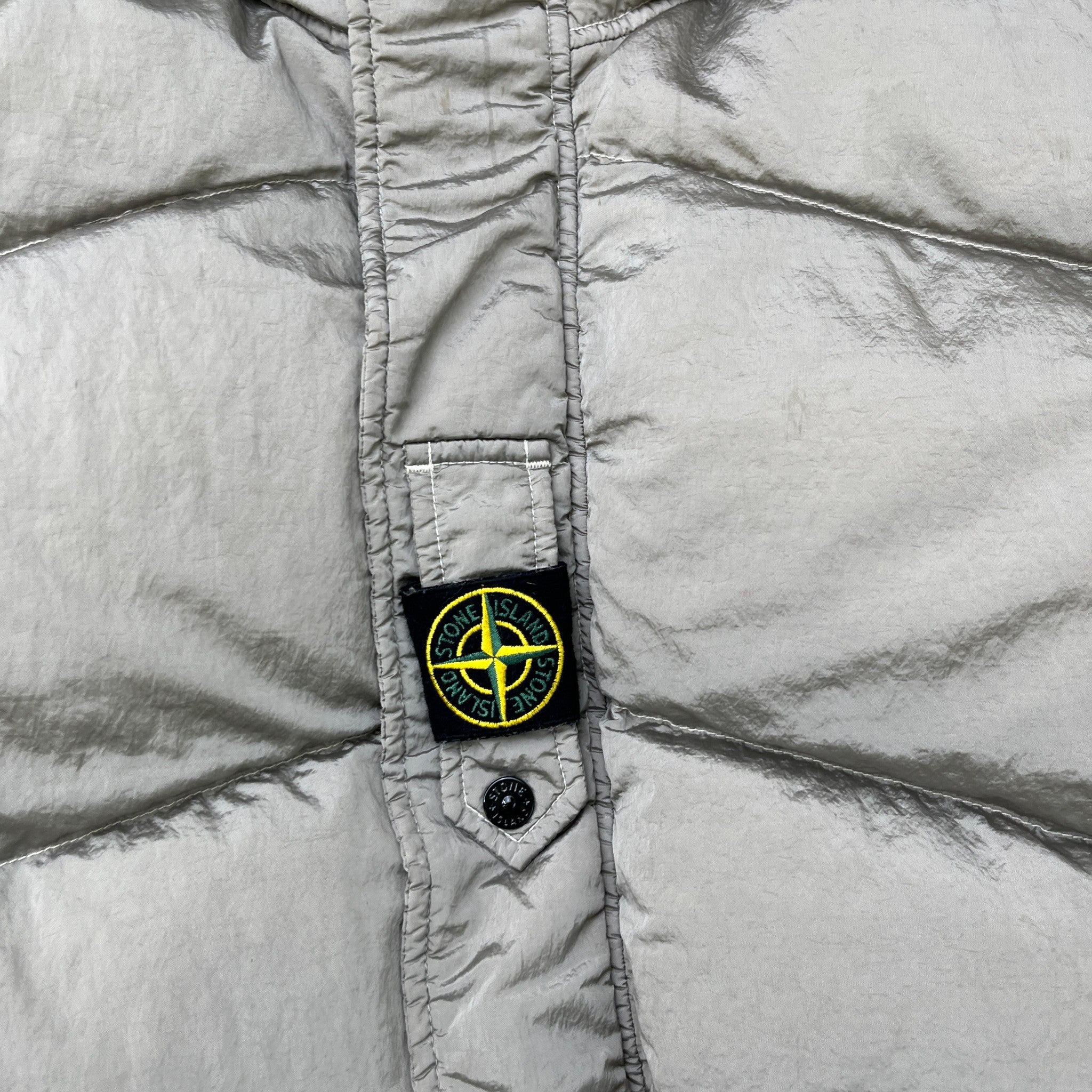 Men's Reversible Applique Logo Down Jacket Black Size L