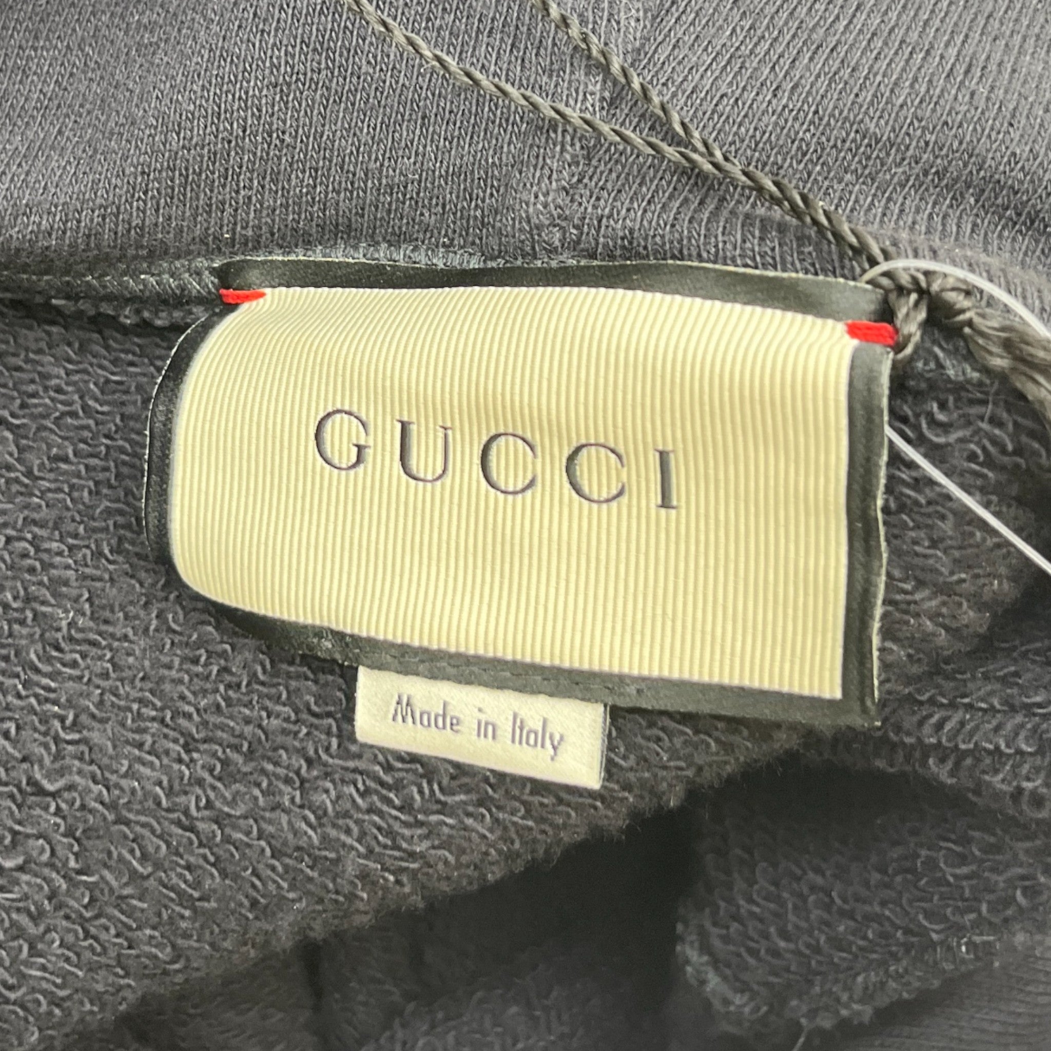 Men's Logo Print Hoodie Black Size S