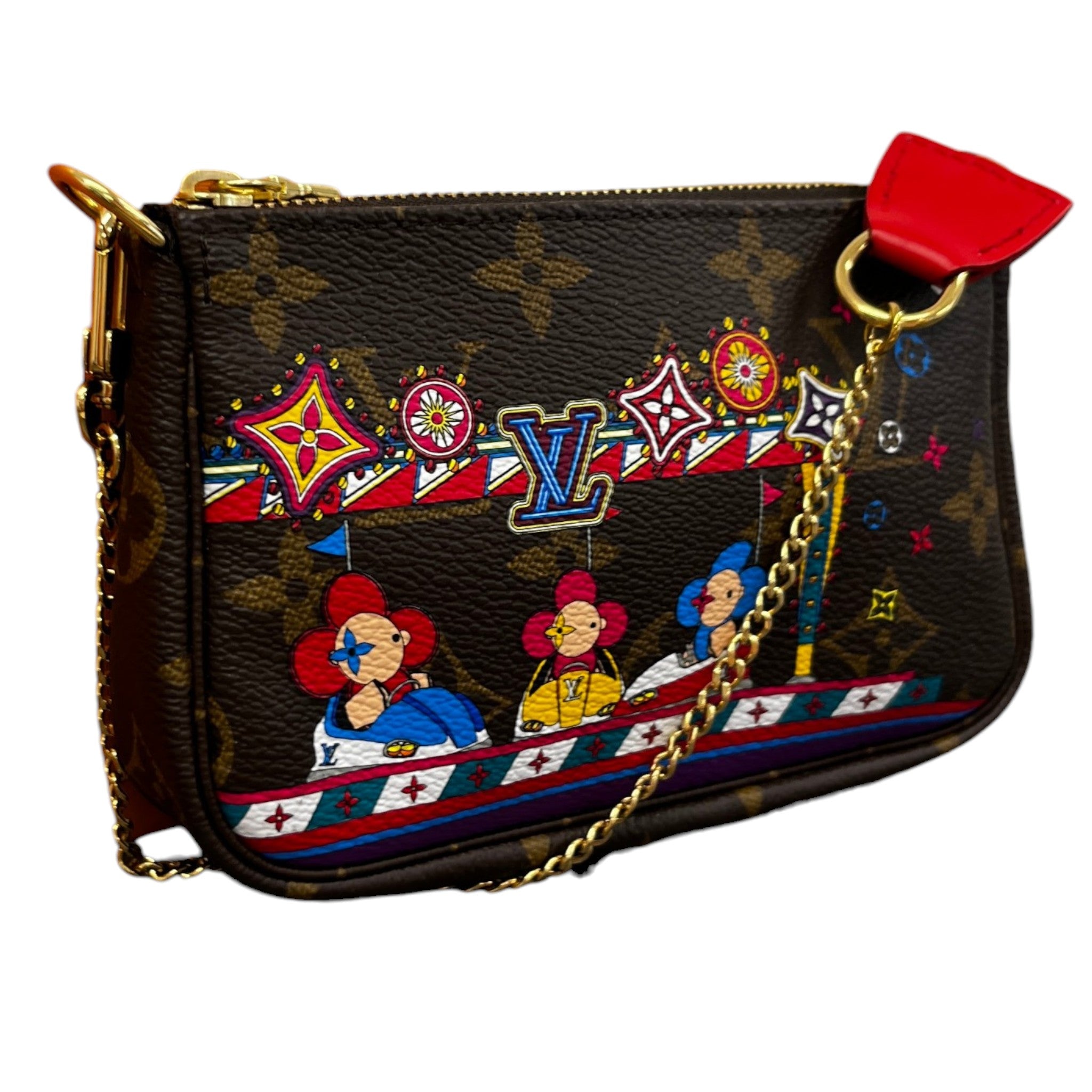 Women's Monogram Pochette Accessories Bag Brown