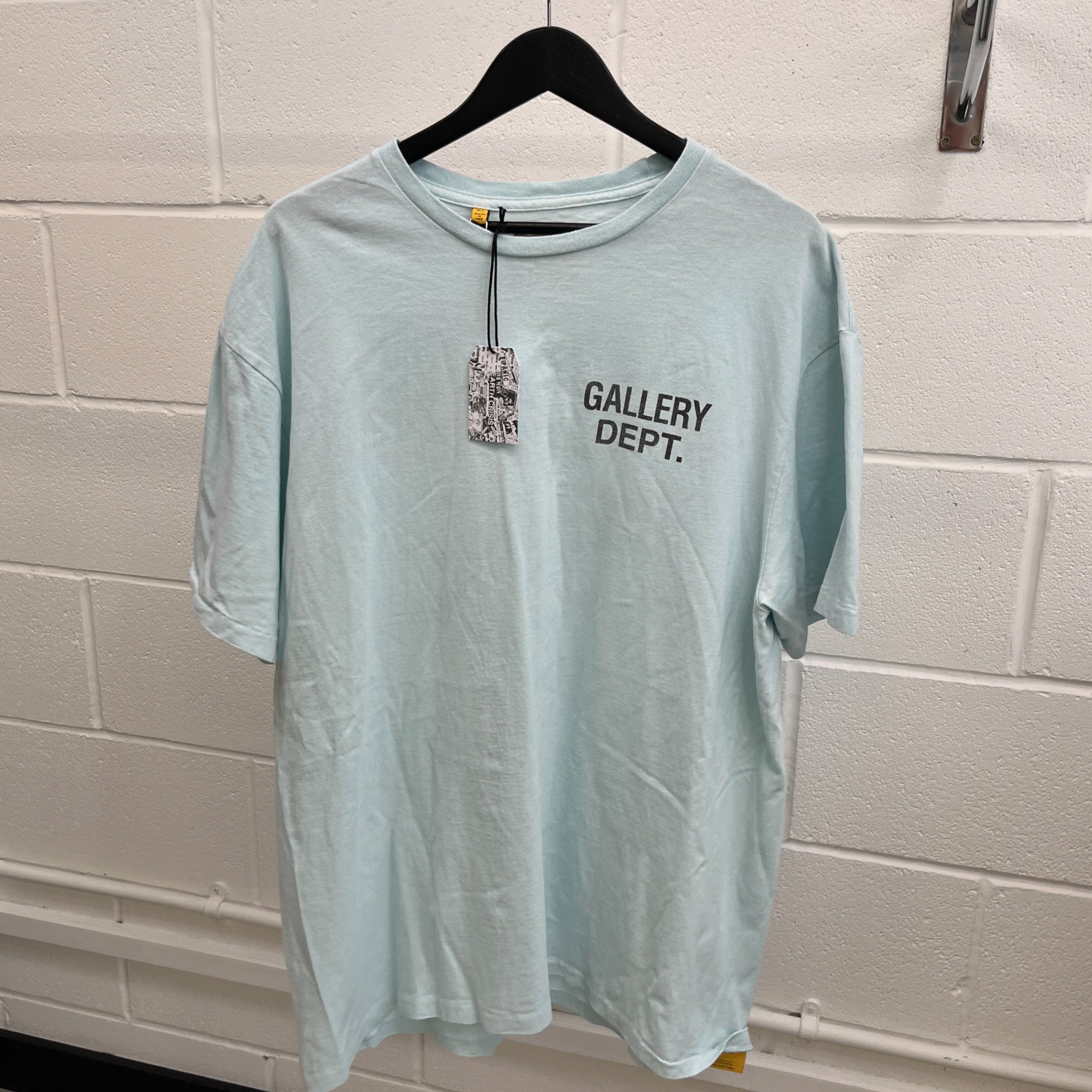 Men's Logo Print T-Shirt Blue Size XL