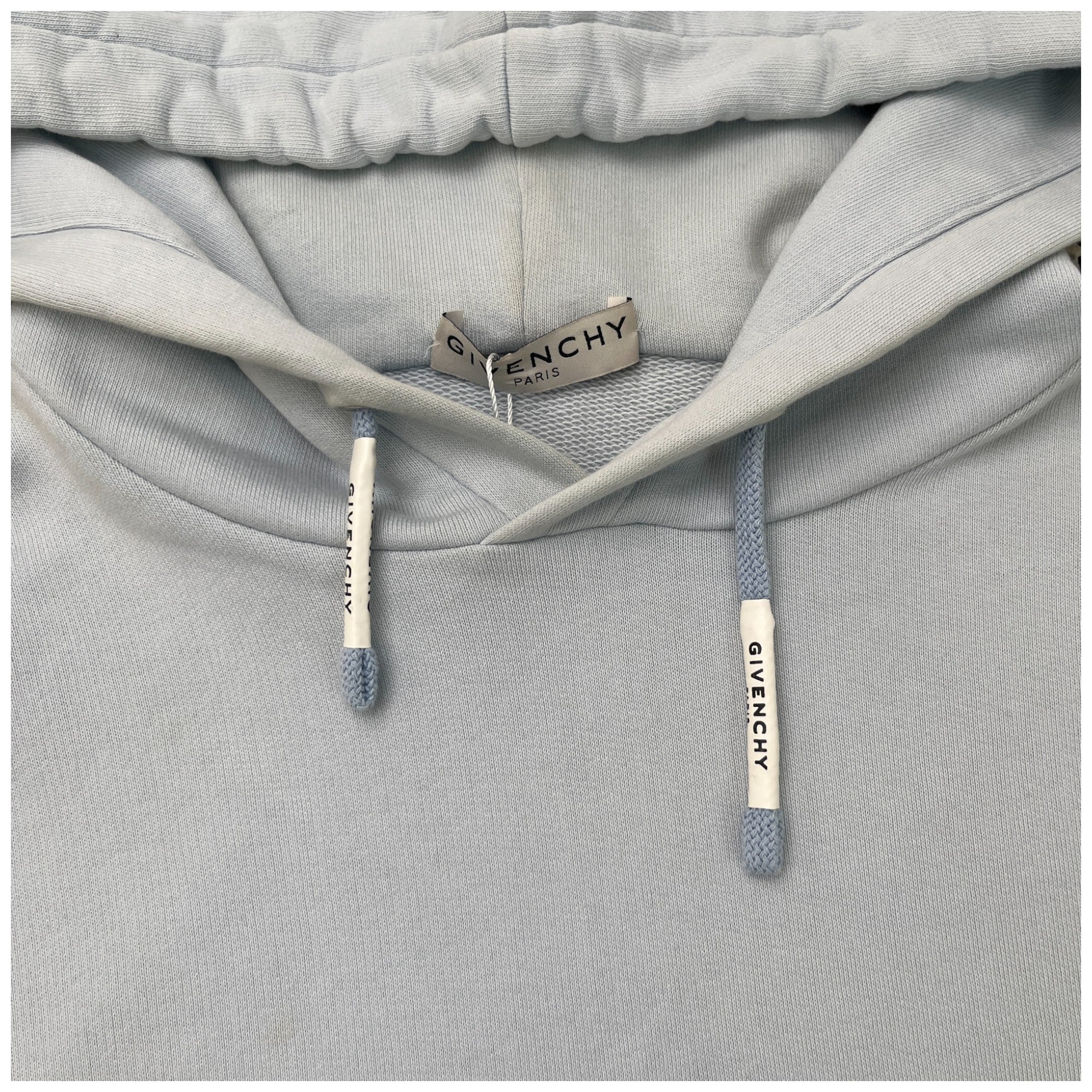 Men's Paris Logo Hoodie Blue Size XL