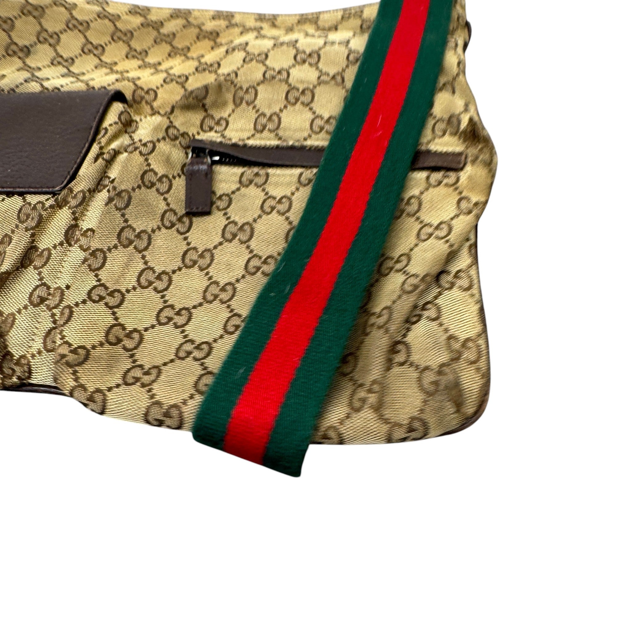 Men's Gg Supreme Web Messenger Bag Brown