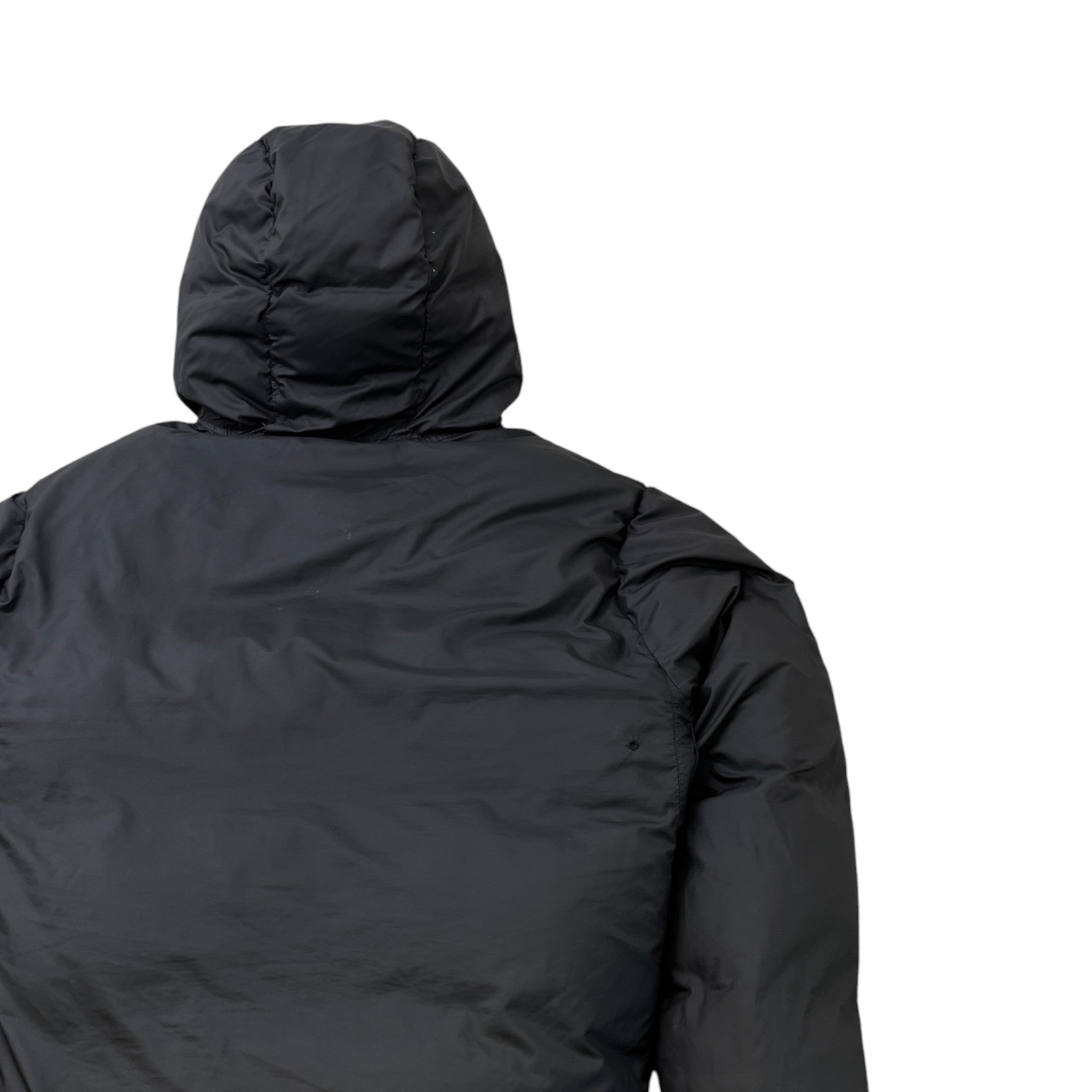 Men's Reversible Applique Logo Down Jacket Black Size L