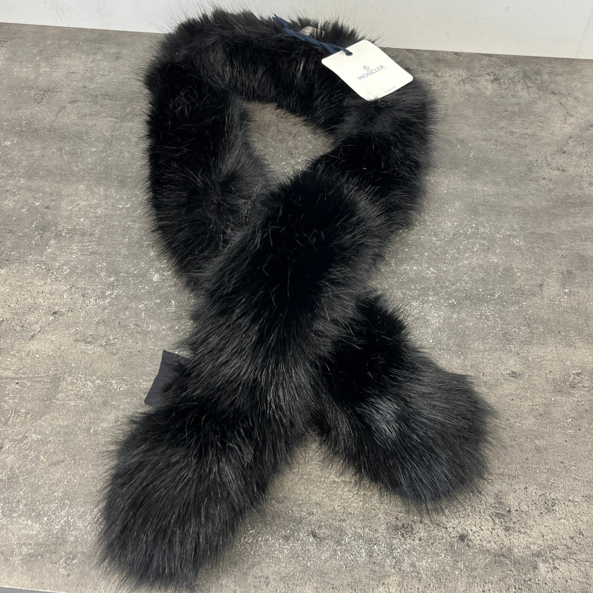 Women's Faux Fur Scarf Black