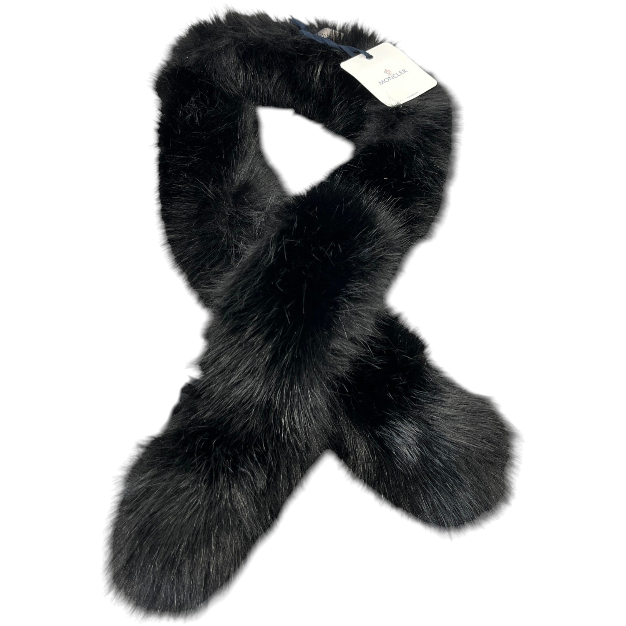 Women's Faux Fur Scarf Black