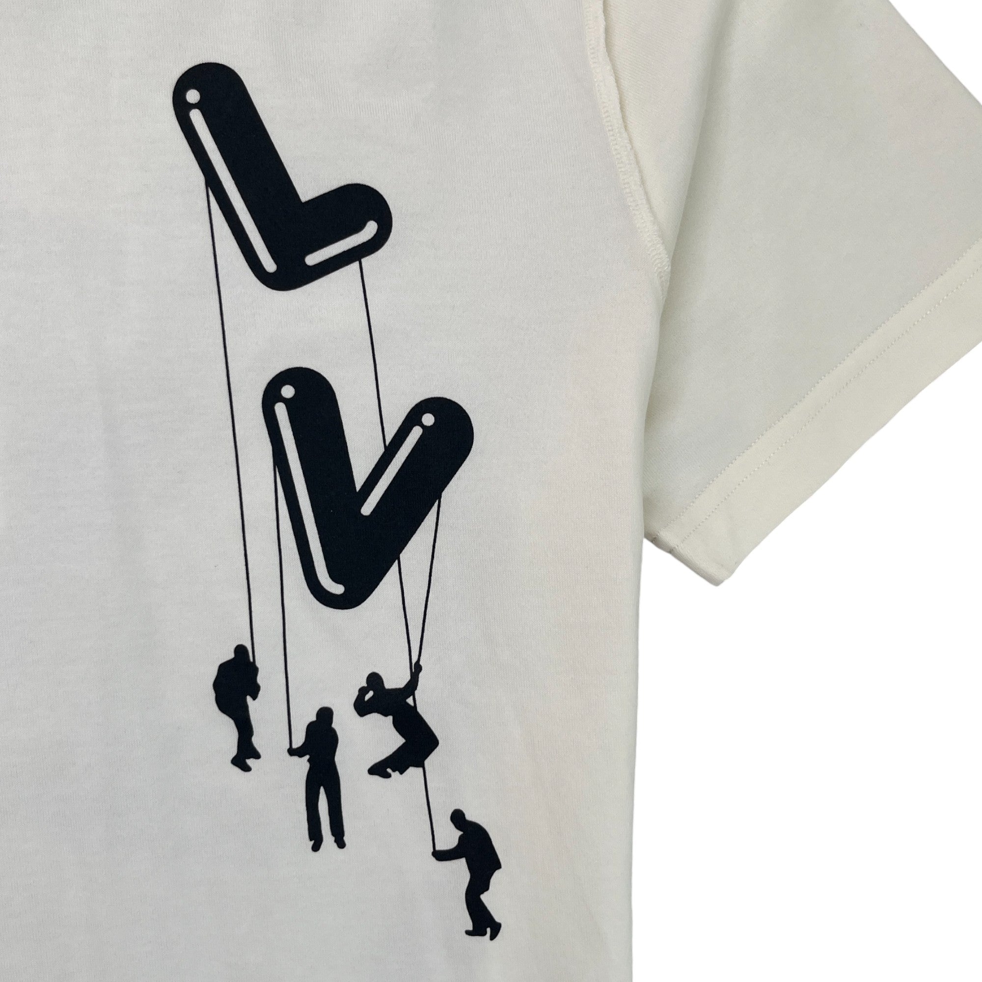 Men's Paratropper Logo Print T-Shirt White Size L