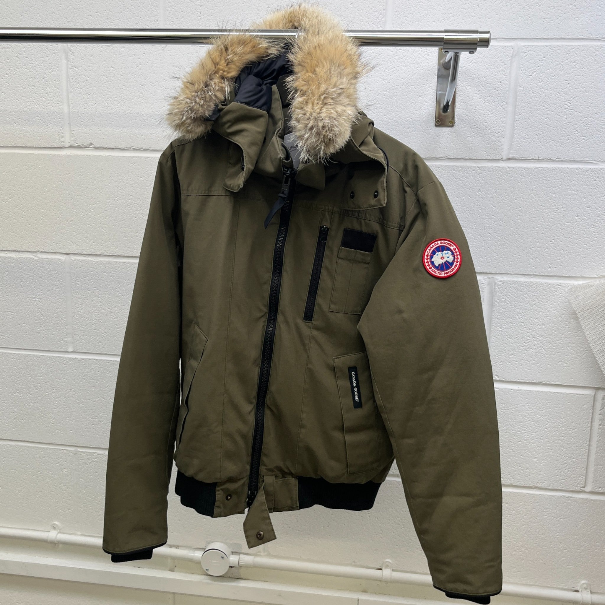 Men's Borden Bomber Down Jacket Green Size S