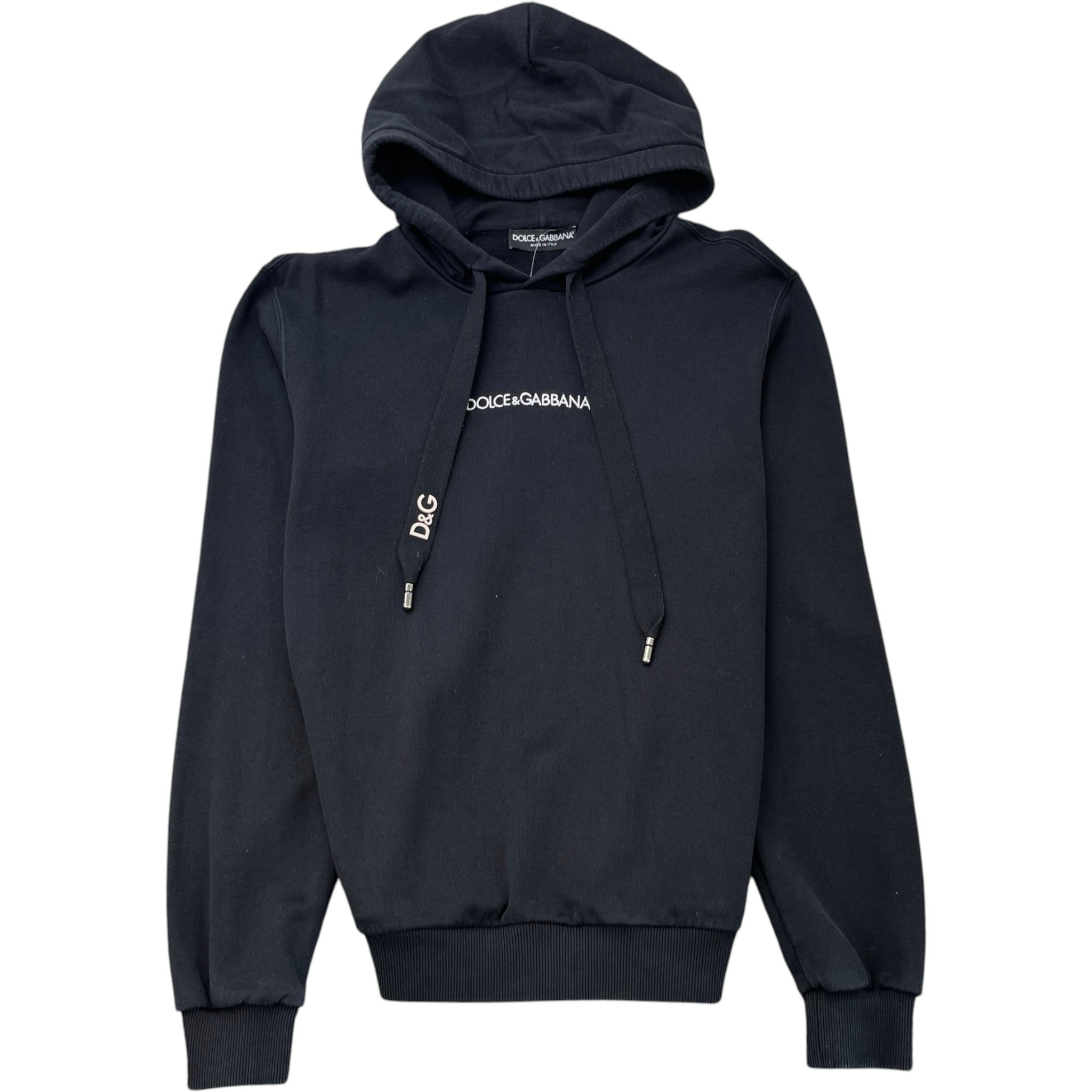 Men's Embroidered Logo Hoodie Black Size IT 48 / UK M