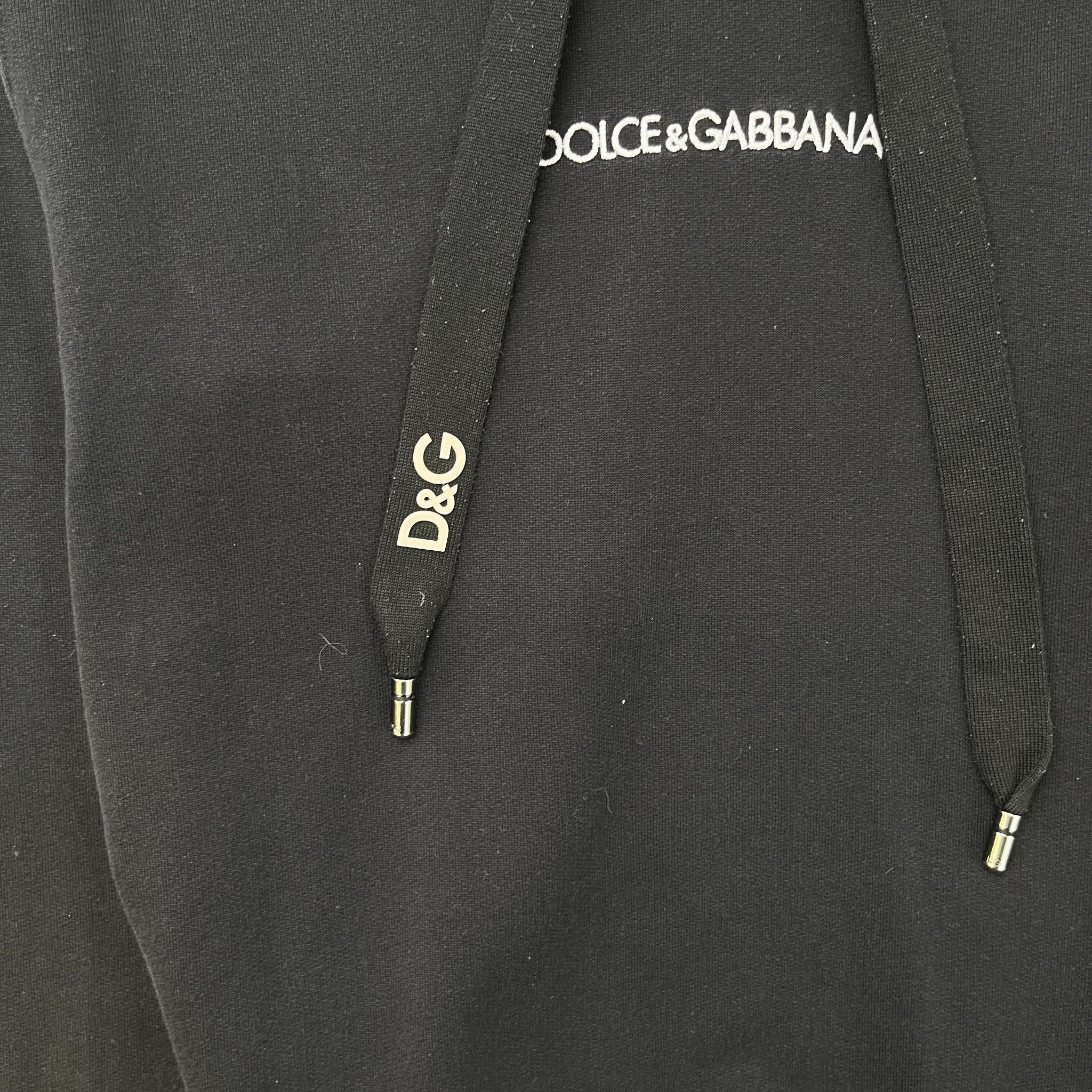 Men's Embroidered Logo Hoodie Black Size IT 48 / UK M