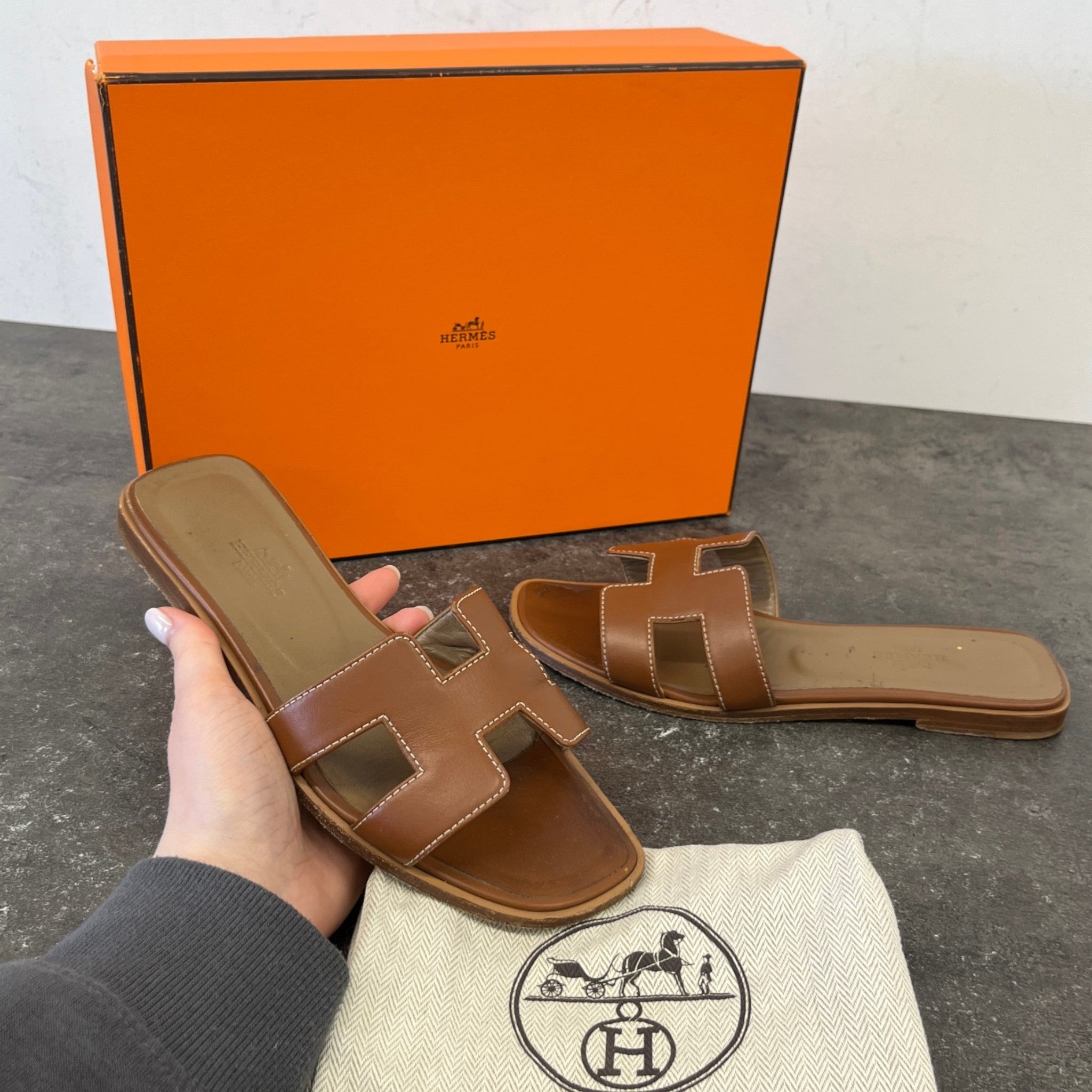 Women's Oran Slides Brown Size EU 36 / UK 3