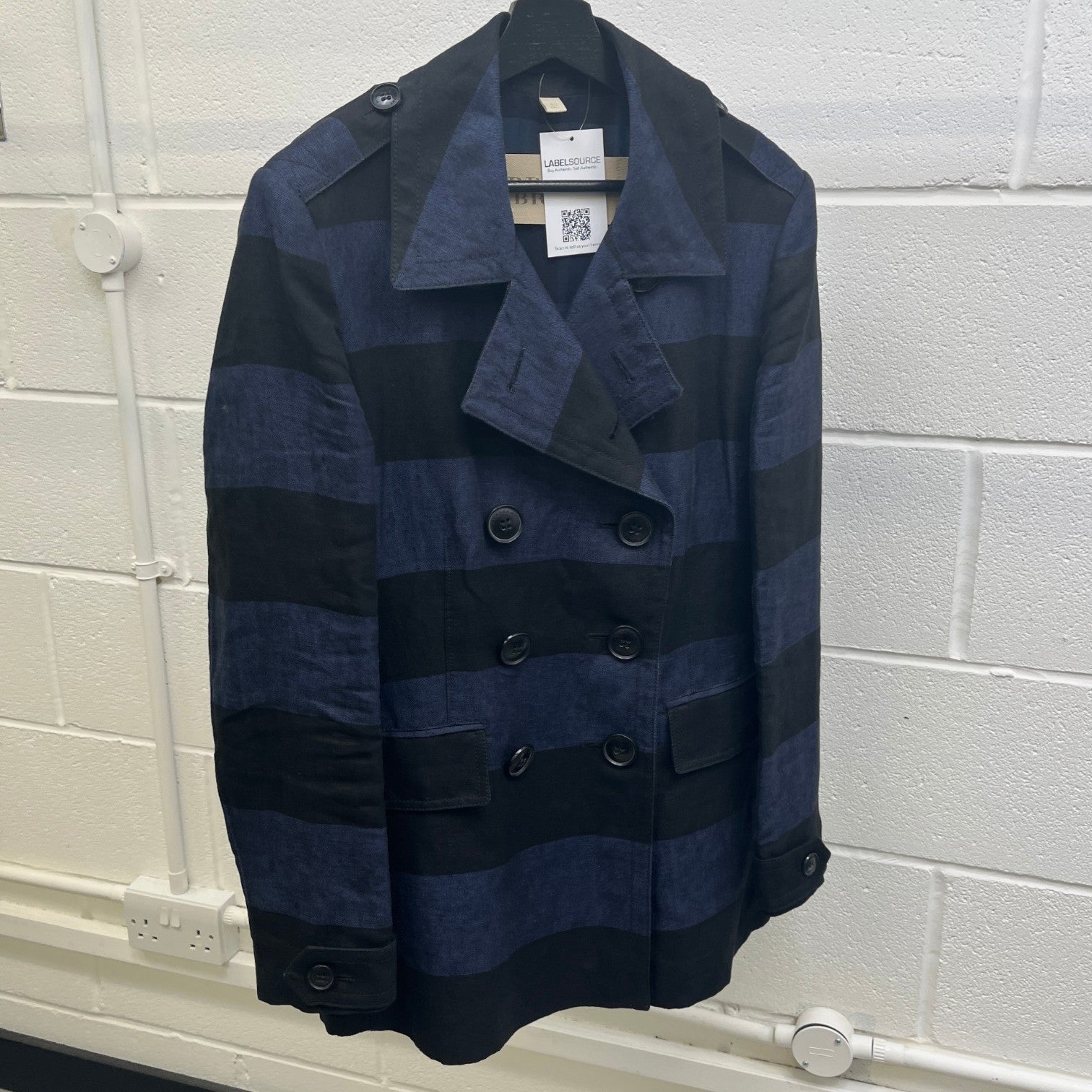 Women's Striped Jacket Black Size XL