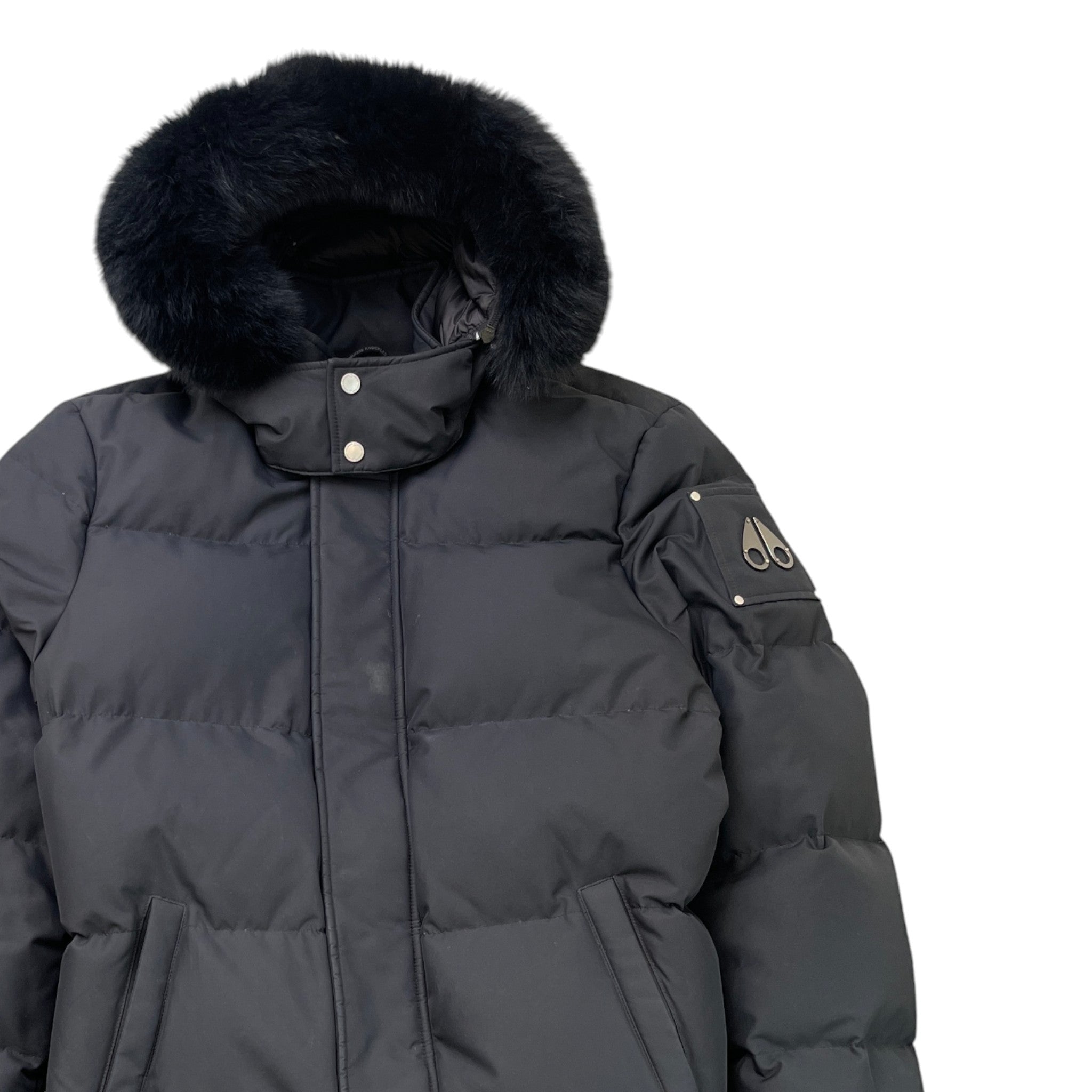 Men's Cloud 3Q Removable Hood Down Jacket Black Size XL