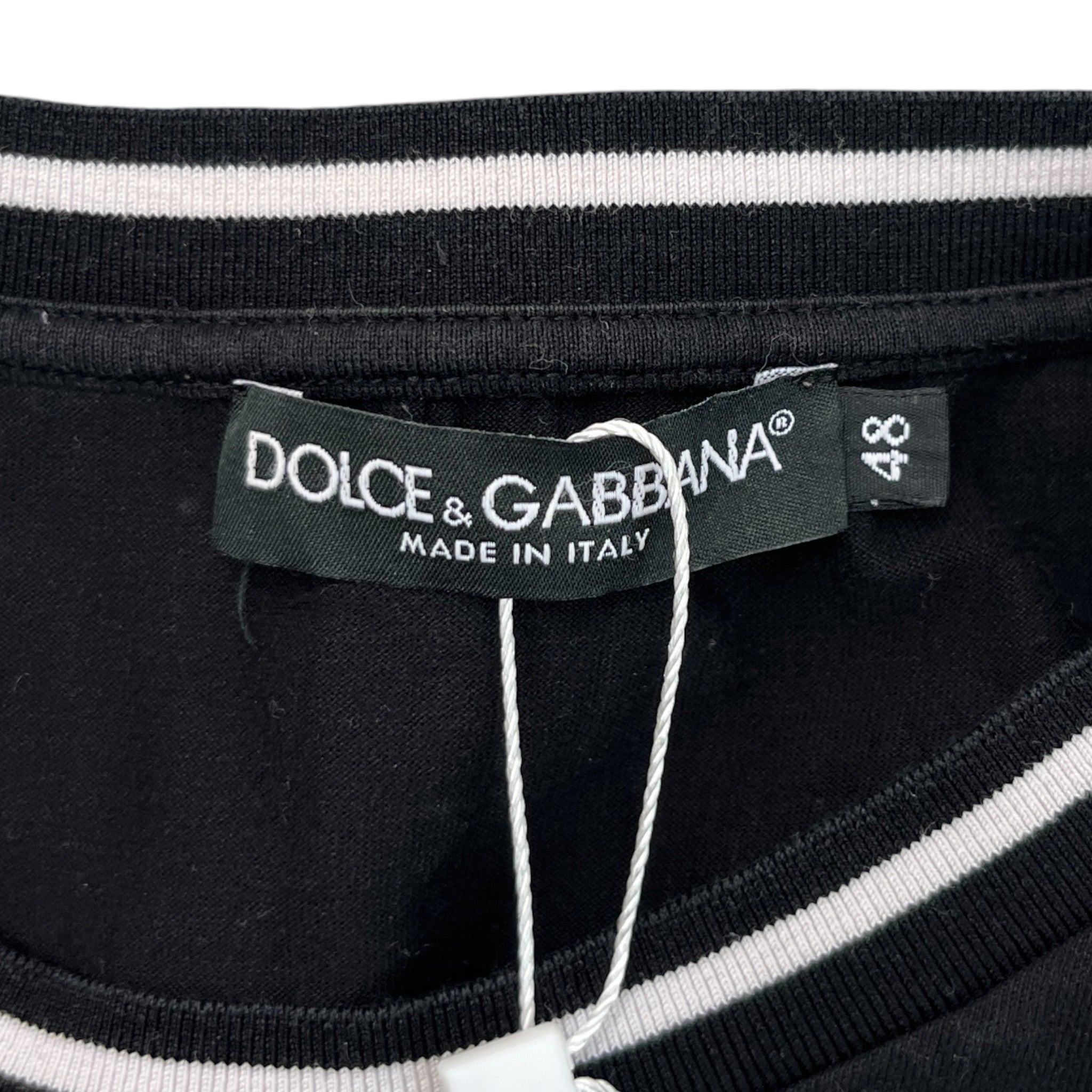 Men's Logo Print T-Shirt Black Size IT 48 / UK M