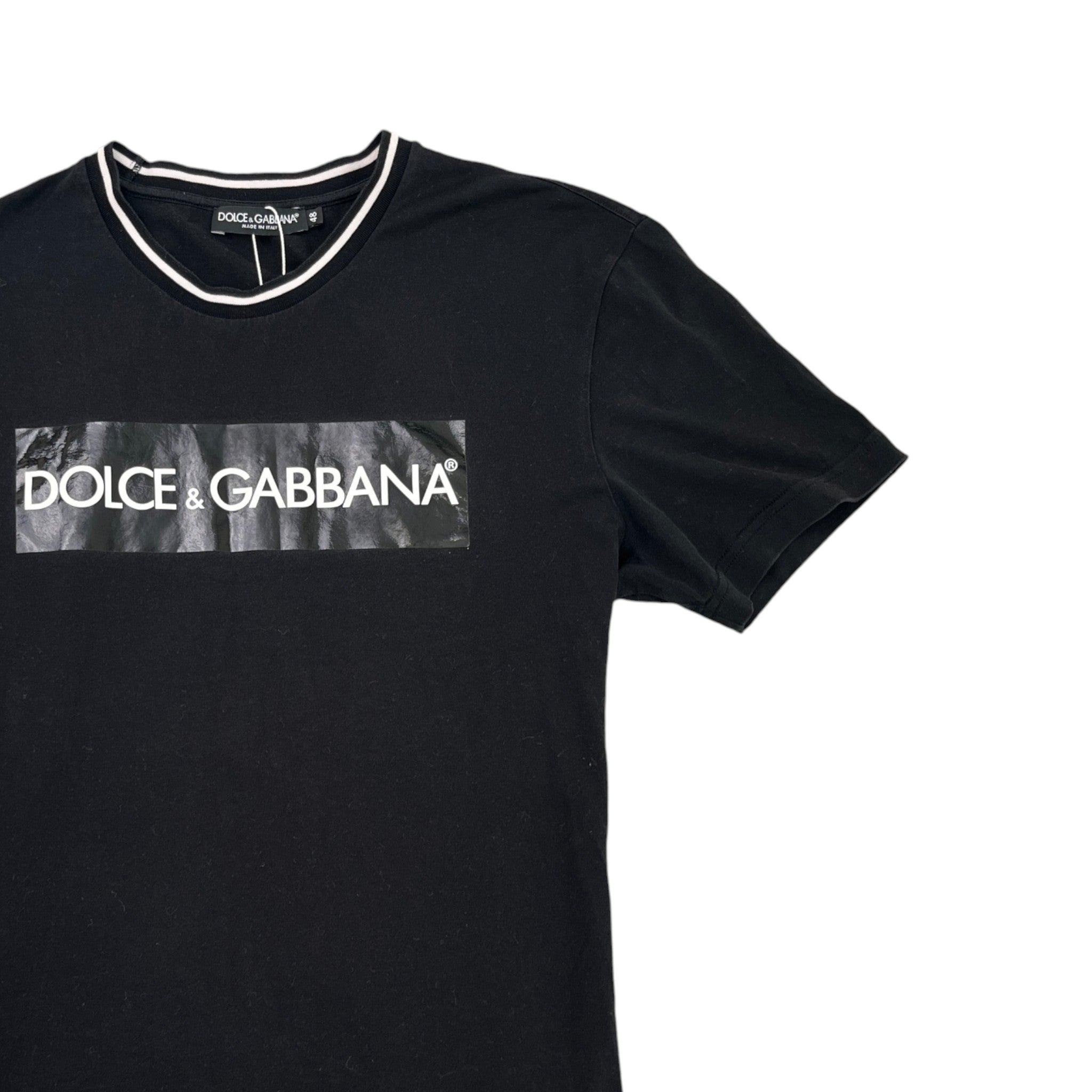 Men's Logo Print T-Shirt Black Size IT 48 / UK M