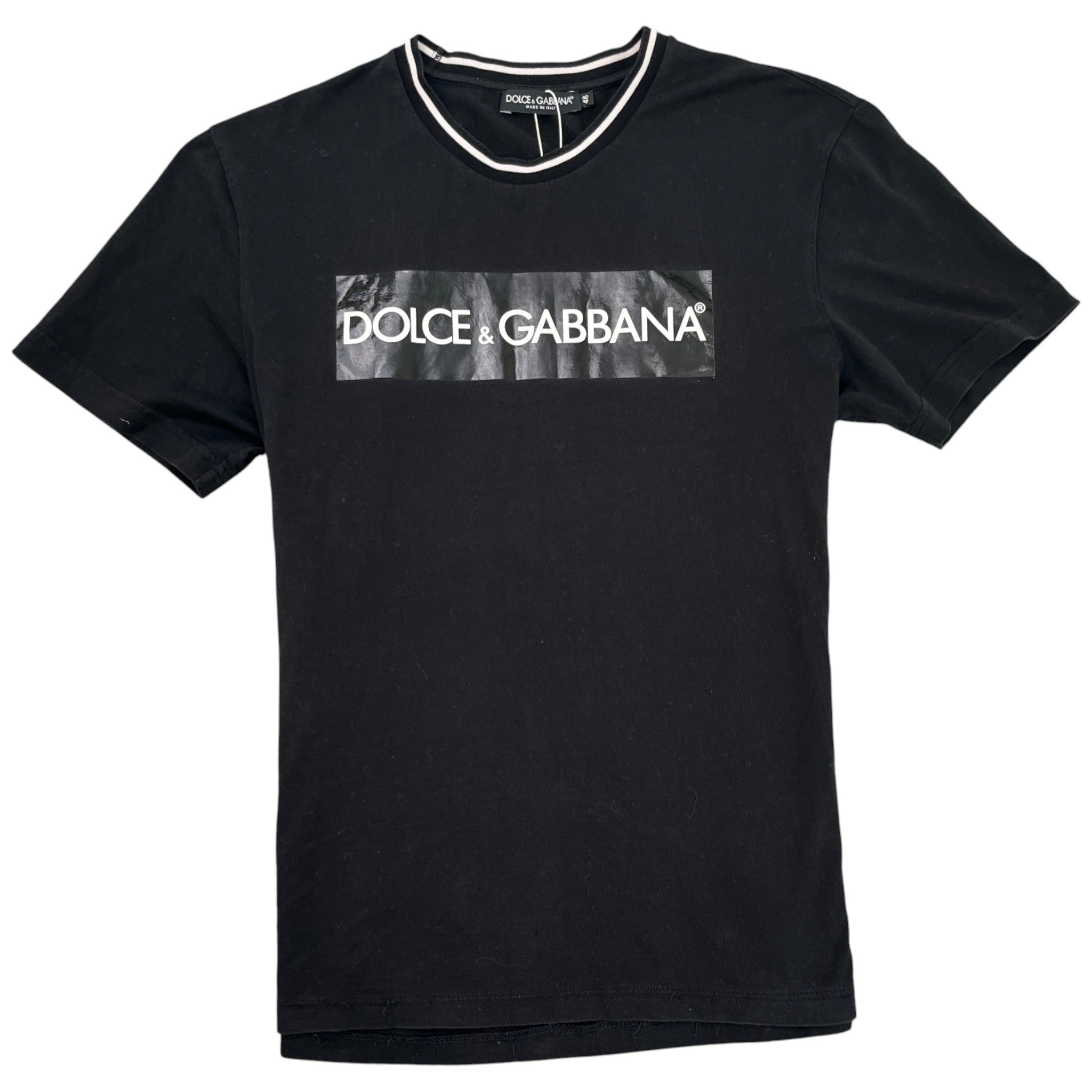 Men's Logo Print T-Shirt Black Size IT 48 / UK M