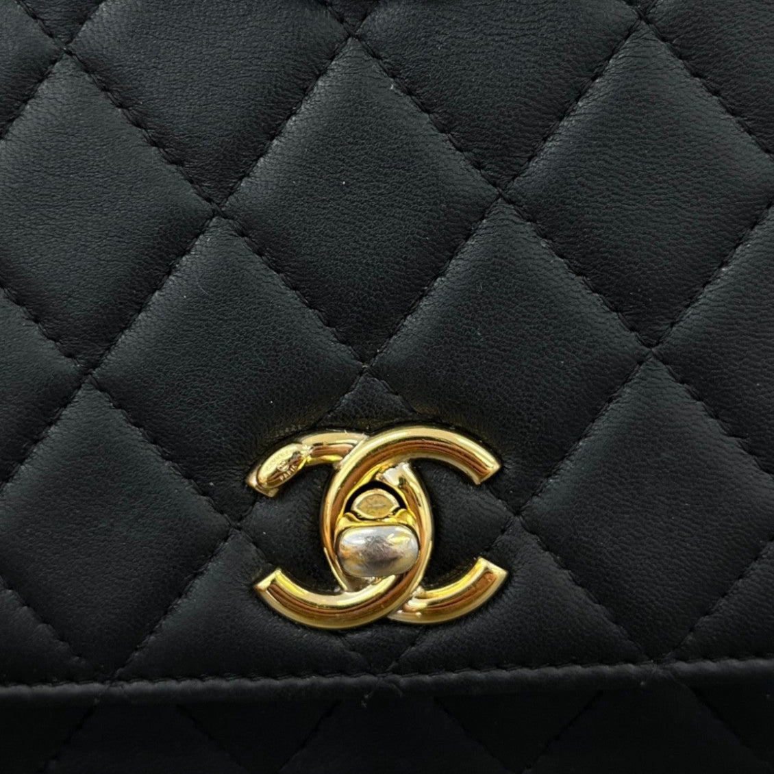 Women's Trendy Woc Wallet On Chain Lambskin Bag Black