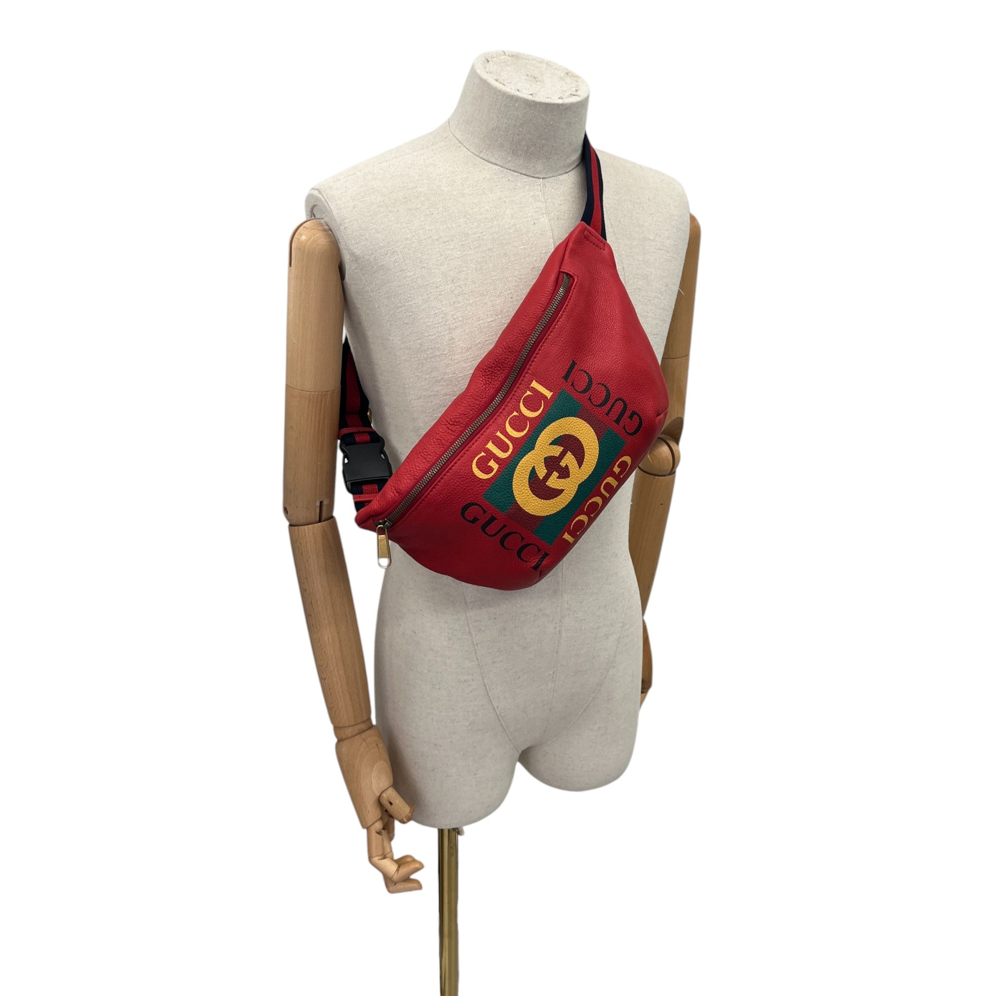 Men's Interlocking G Belt Bag Red