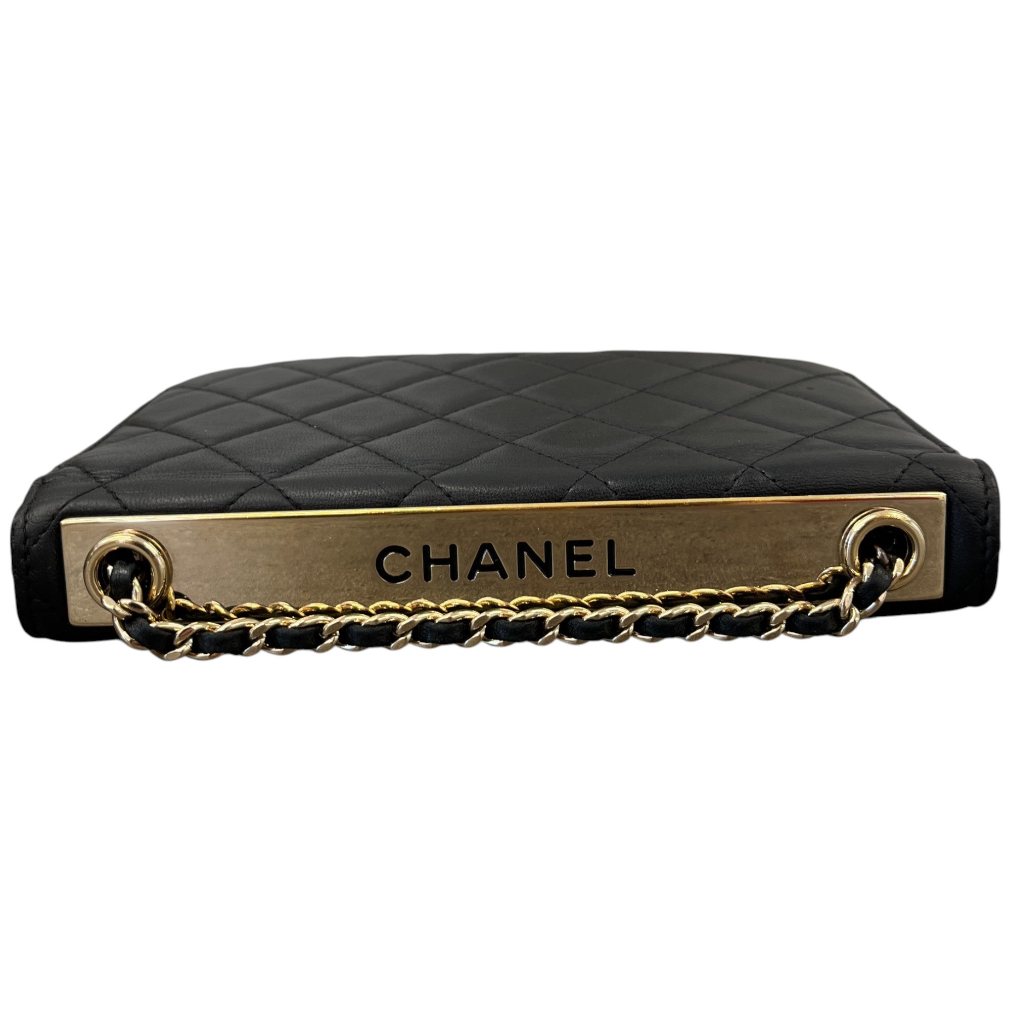 Women's Trendy Woc Wallet On Chain Lambskin Bag Black