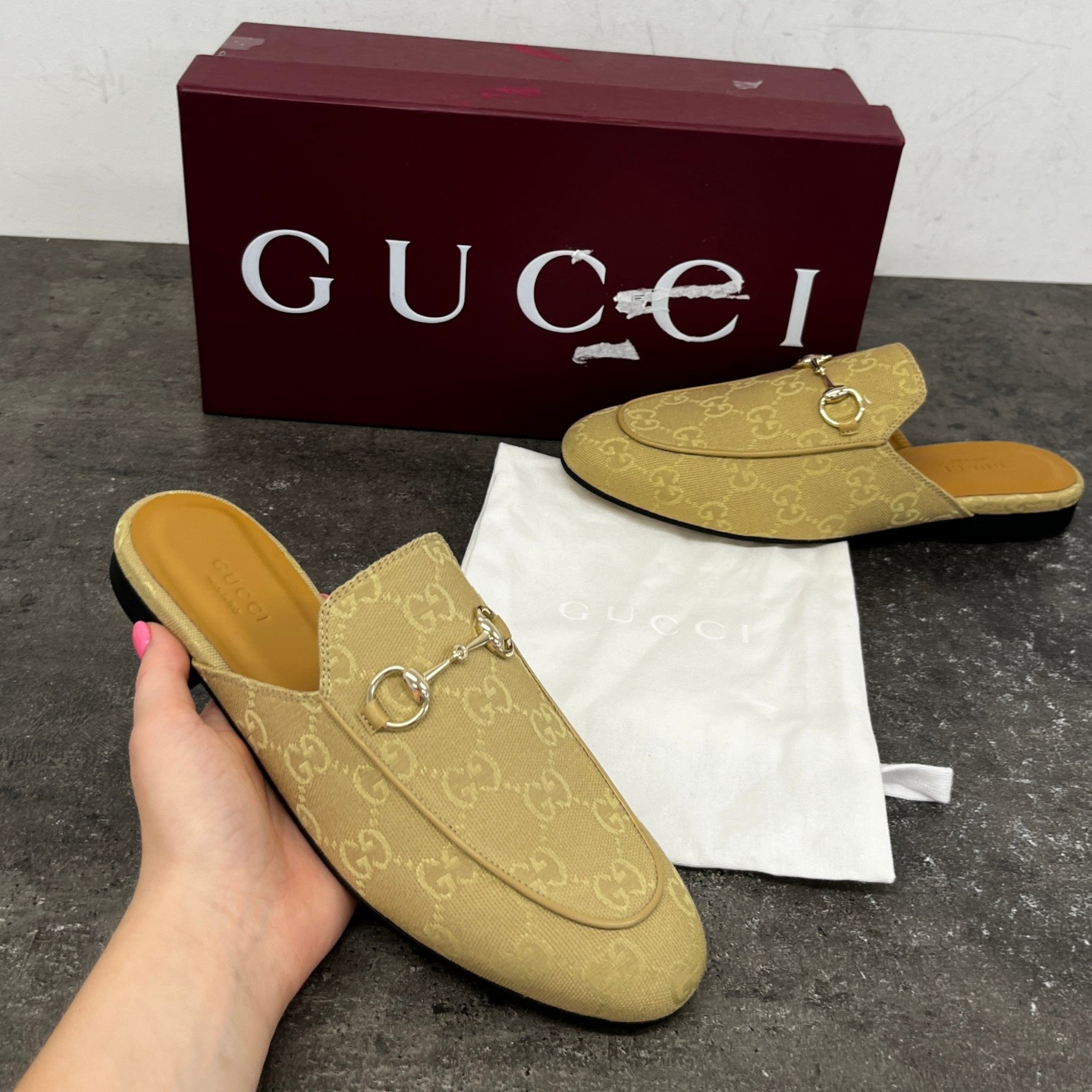 Women's Princetown Loafers Beige Size EU 37 / UK 4