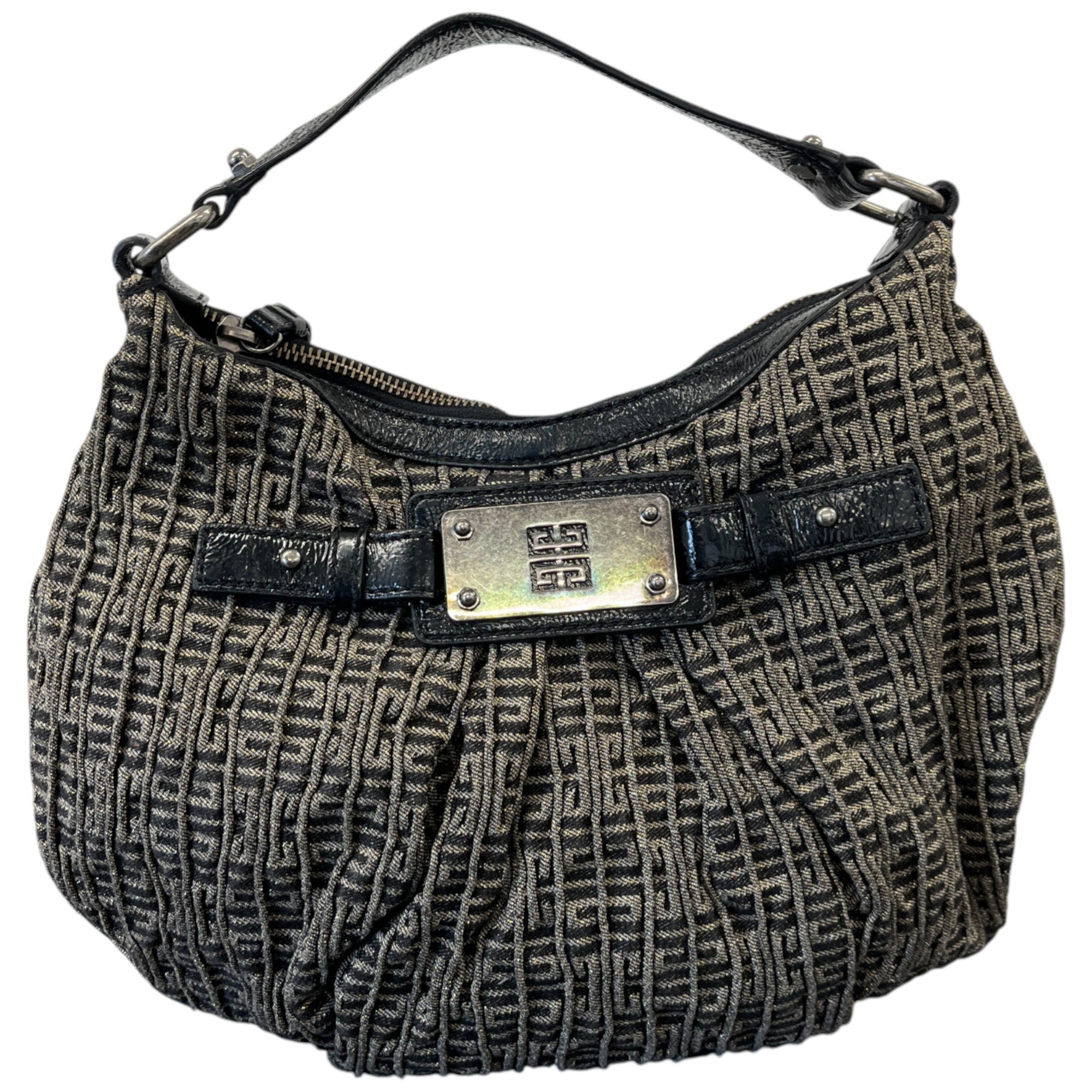 Women's Plaque Logo Handbag Beige