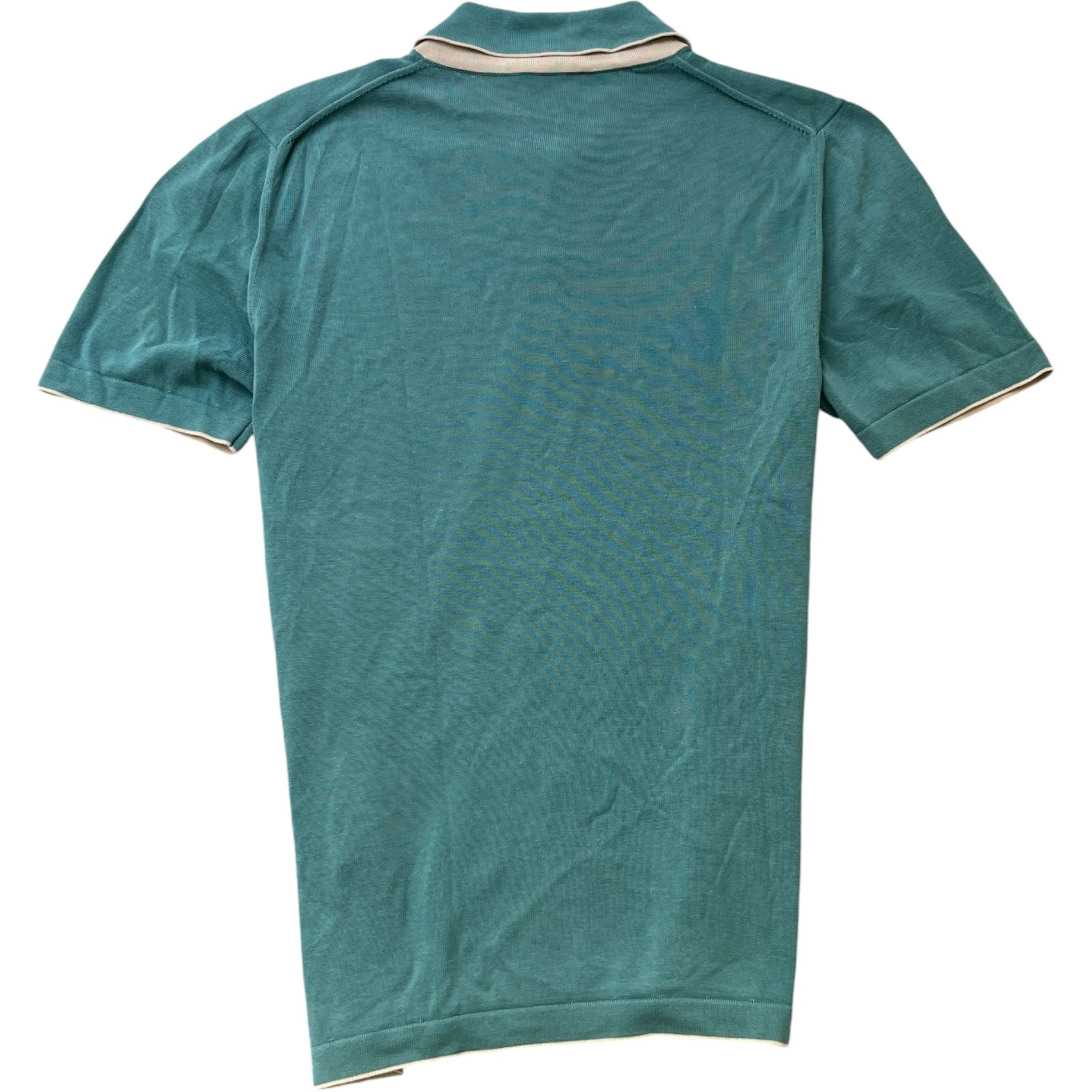 Men's Embroidered Logo Polo Shirt Green Size M