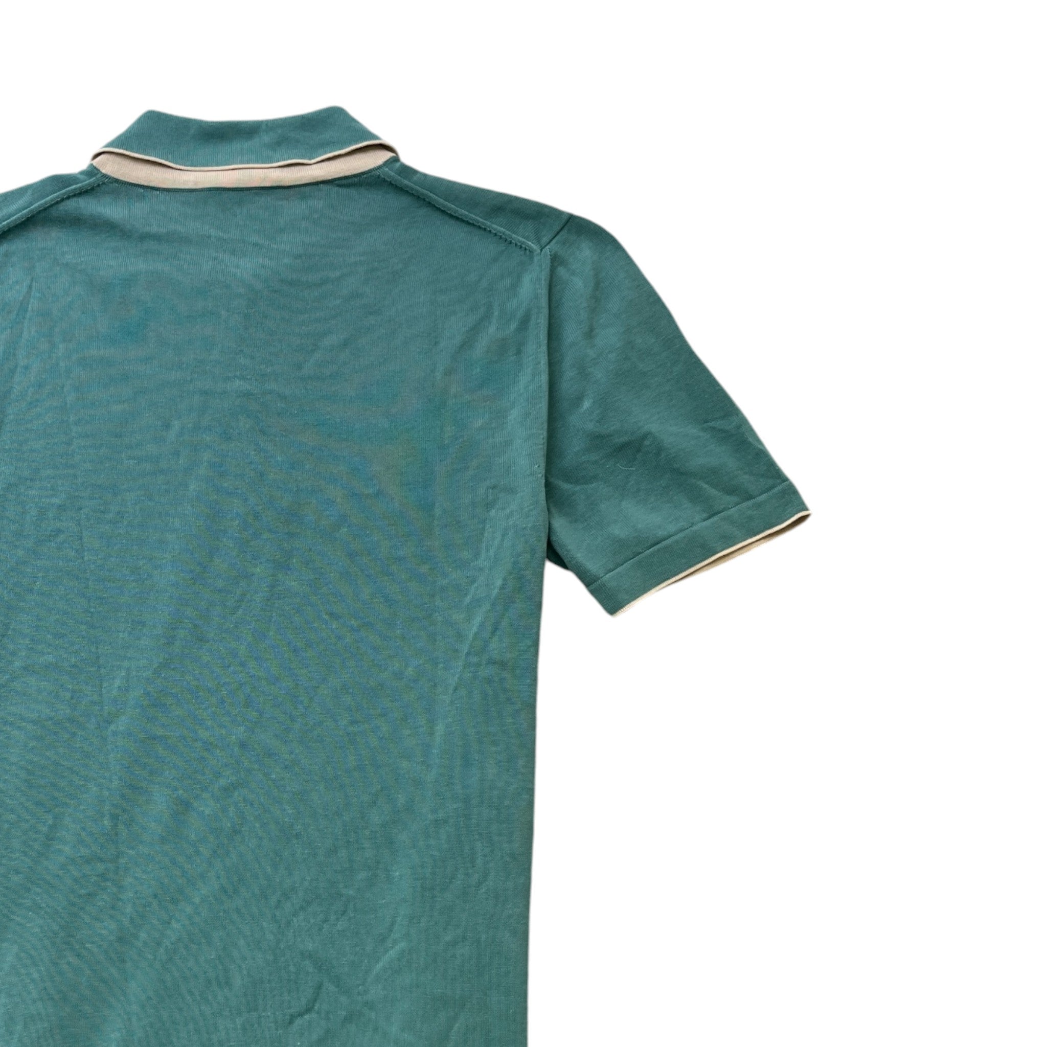 Men's Embroidered Logo Polo Shirt Green Size M