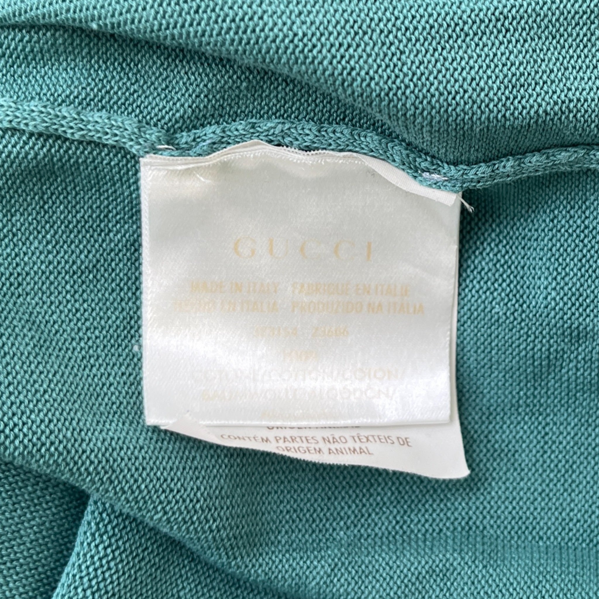 Men's Embroidered Logo Polo Shirt Green Size M