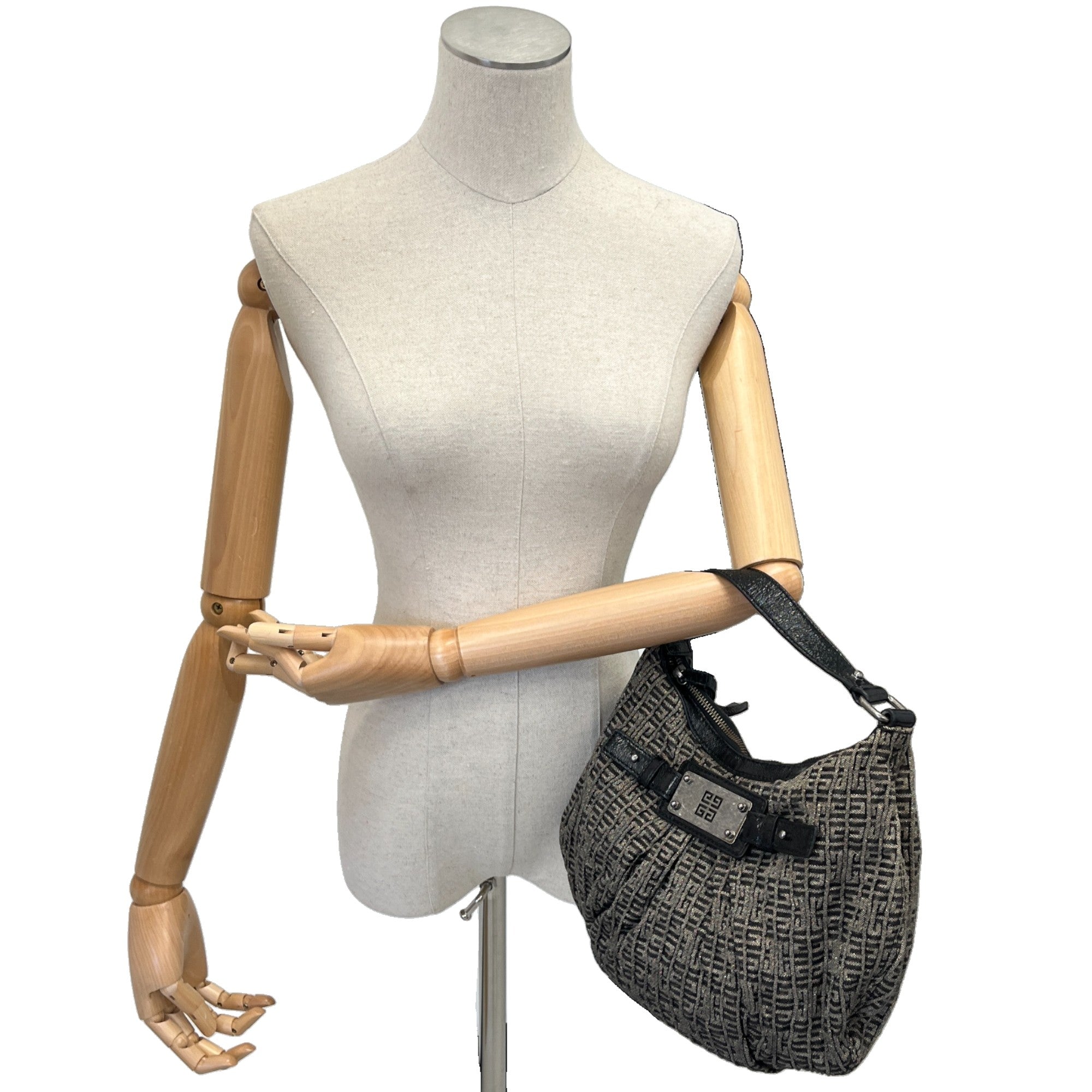 Women's Plaque Logo Handbag Beige