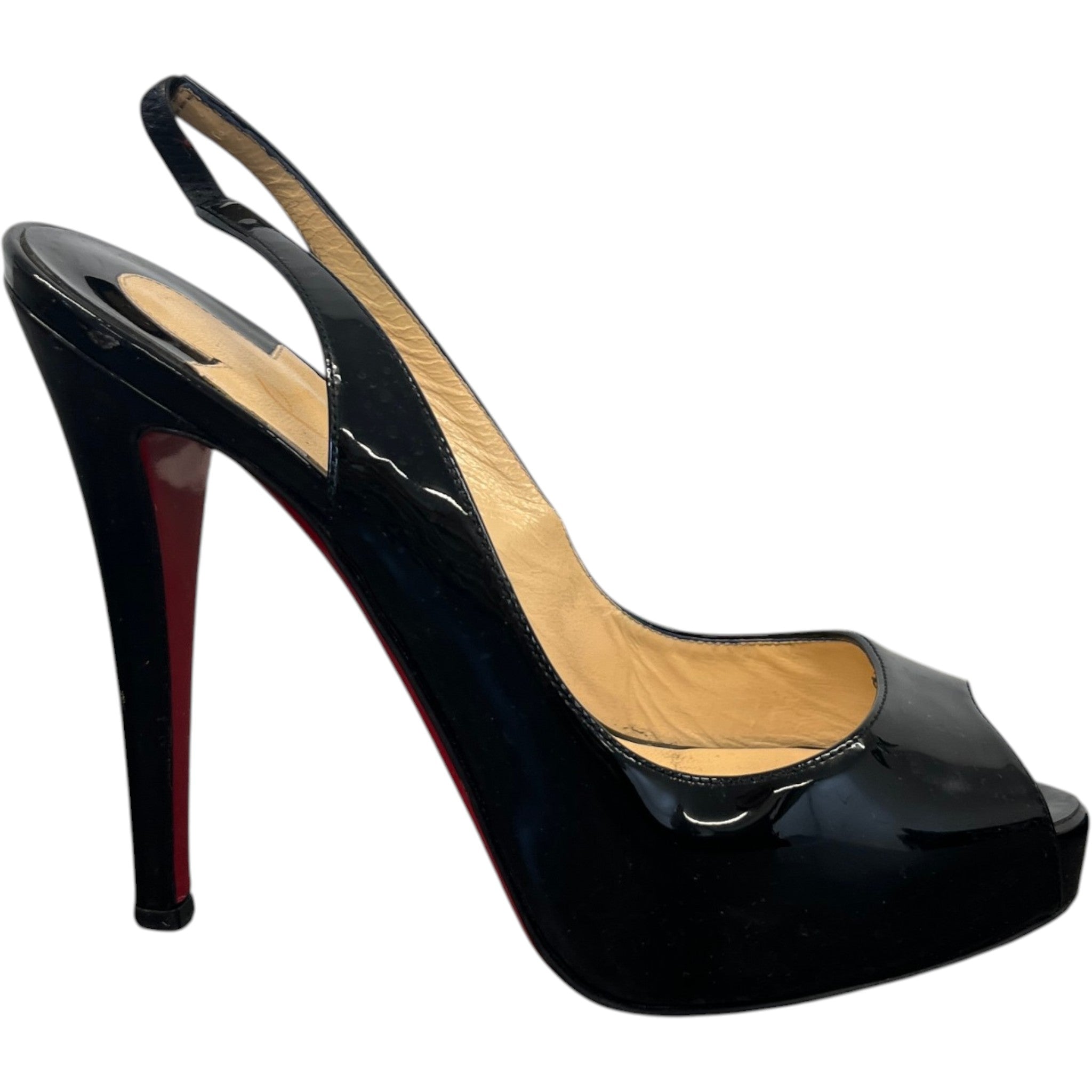 Women's Private Number Peep Toe Heels Black Size EU 36 / UK 3