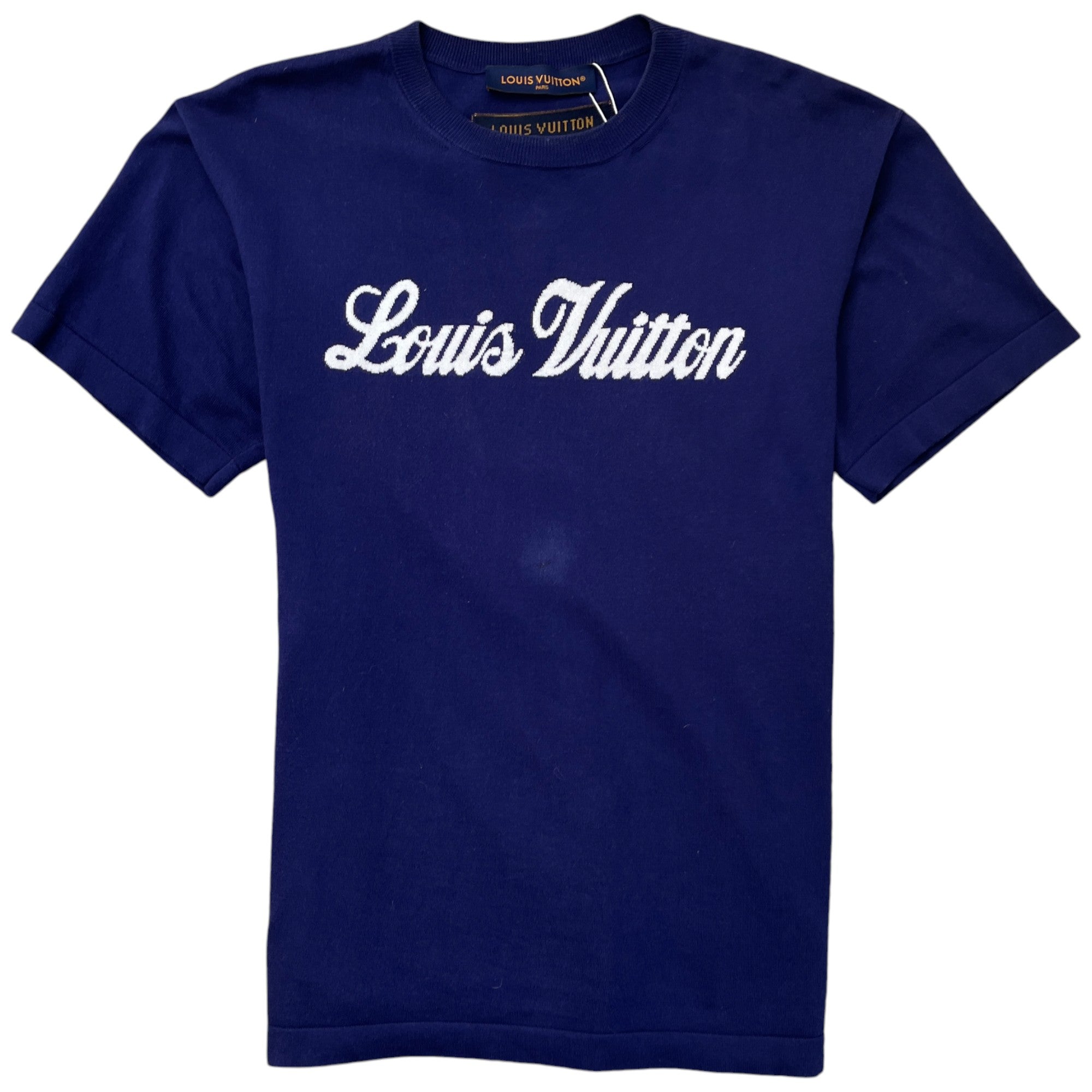 Men's Logo Print T-Shirt Purple Size XS