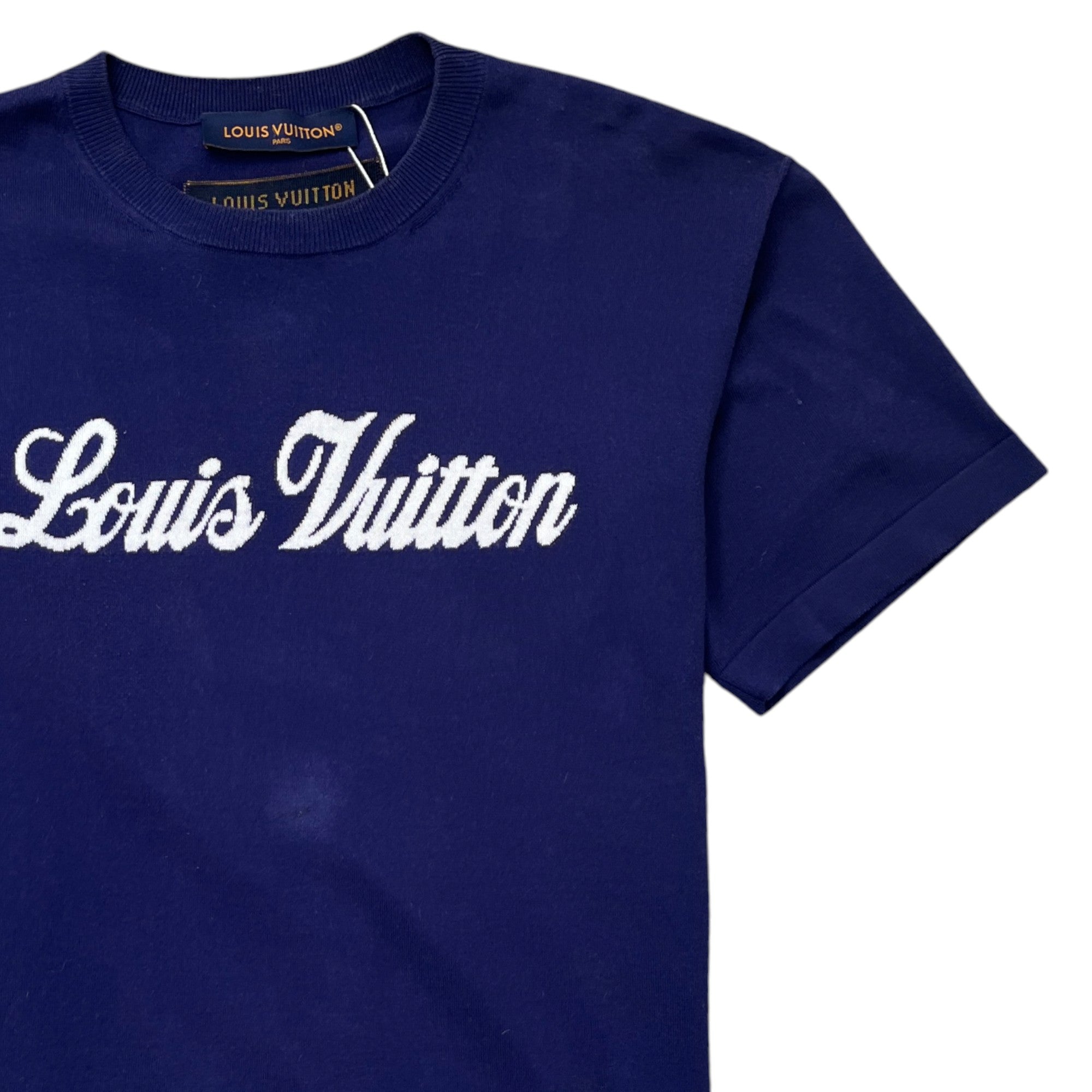 Men's Logo Print T-Shirt Purple Size XS