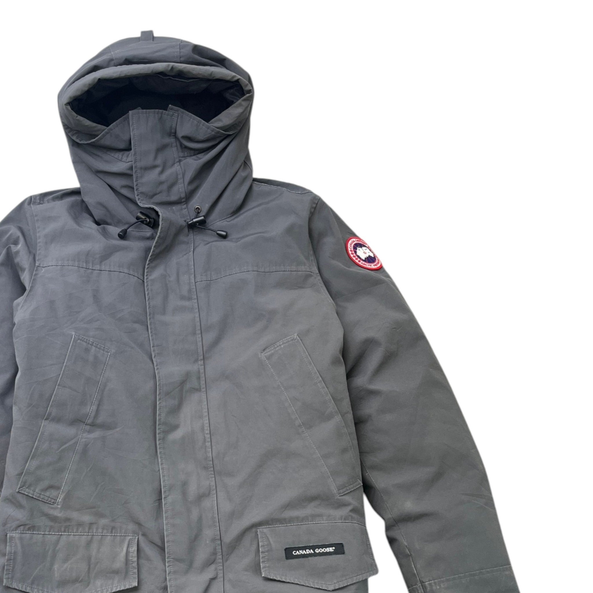 Men's Langford Parka Down Jacket Grey Size M