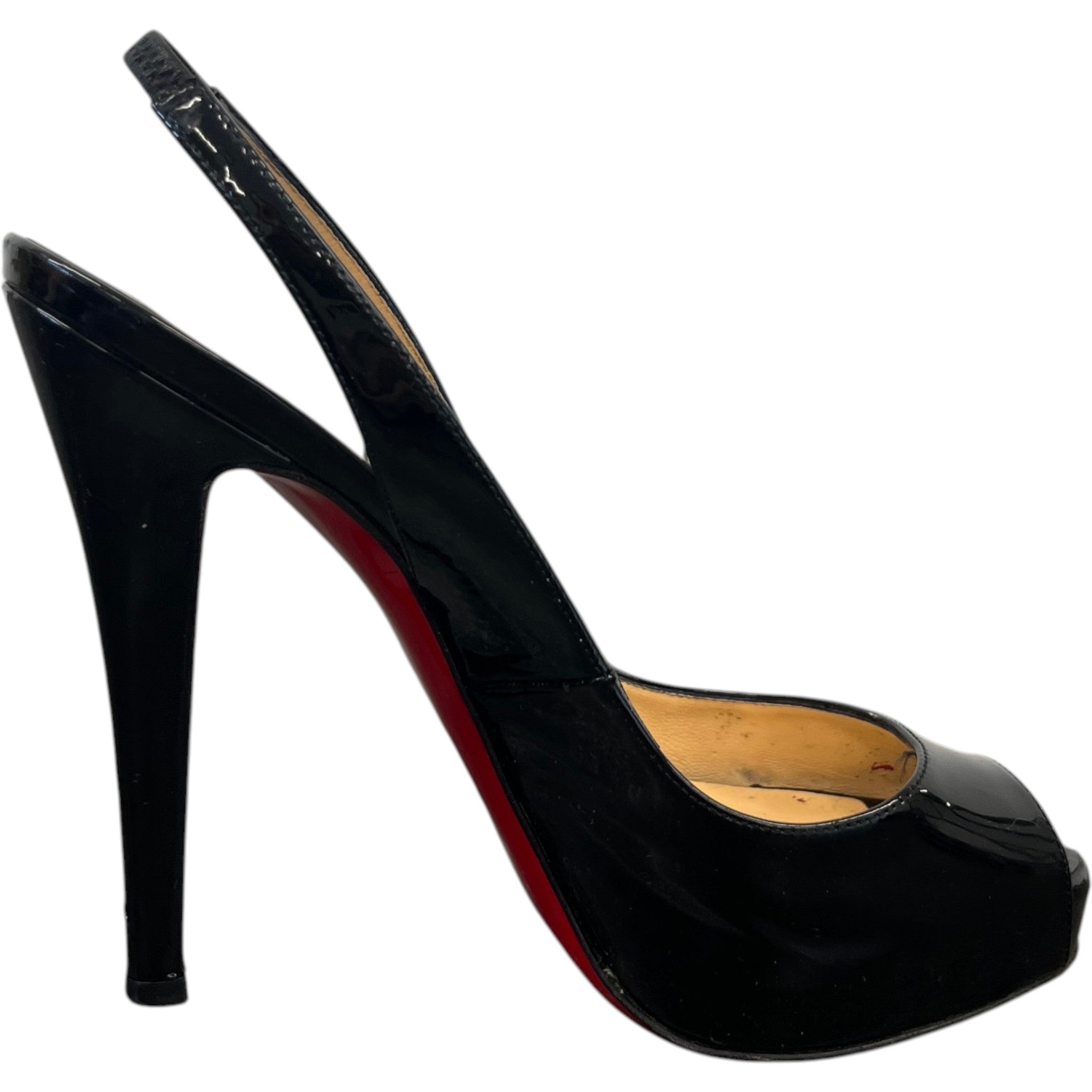 Women's Private Number Peep Toe Heels Black Size EU 36 / UK 3