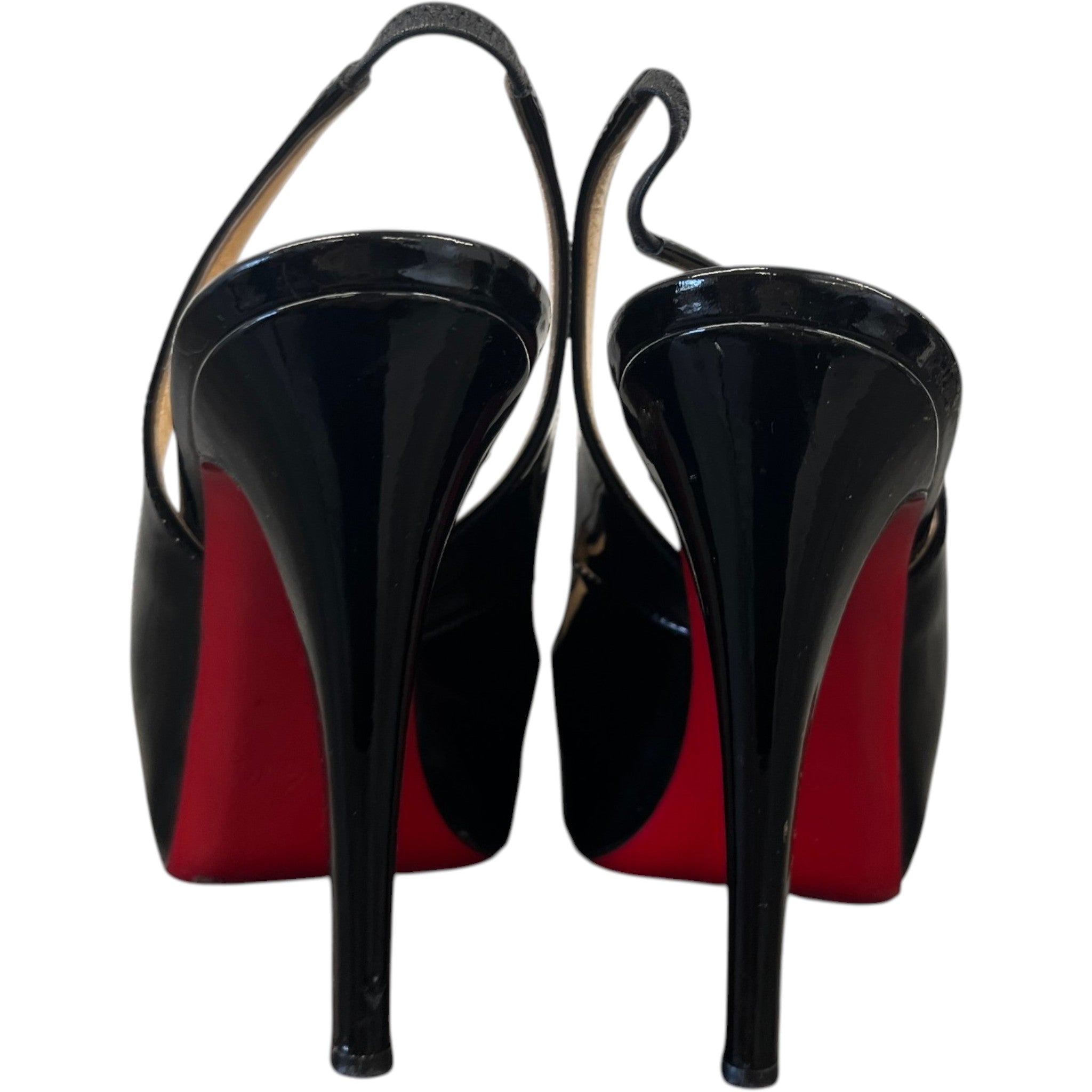 Women's Private Number Peep Toe Heels Black Size EU 36 / UK 3