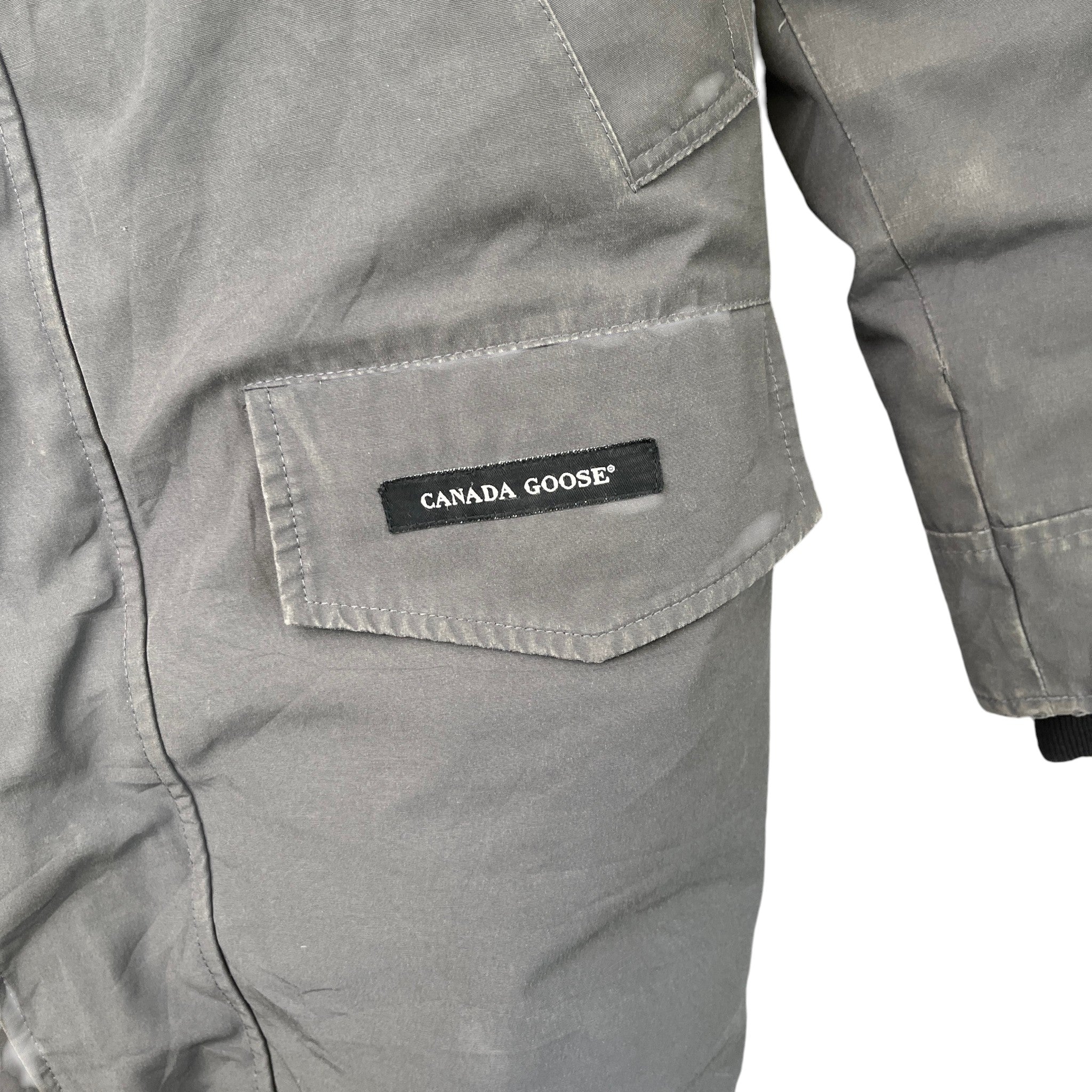 Men's Langford Parka Down Jacket Grey Size M
